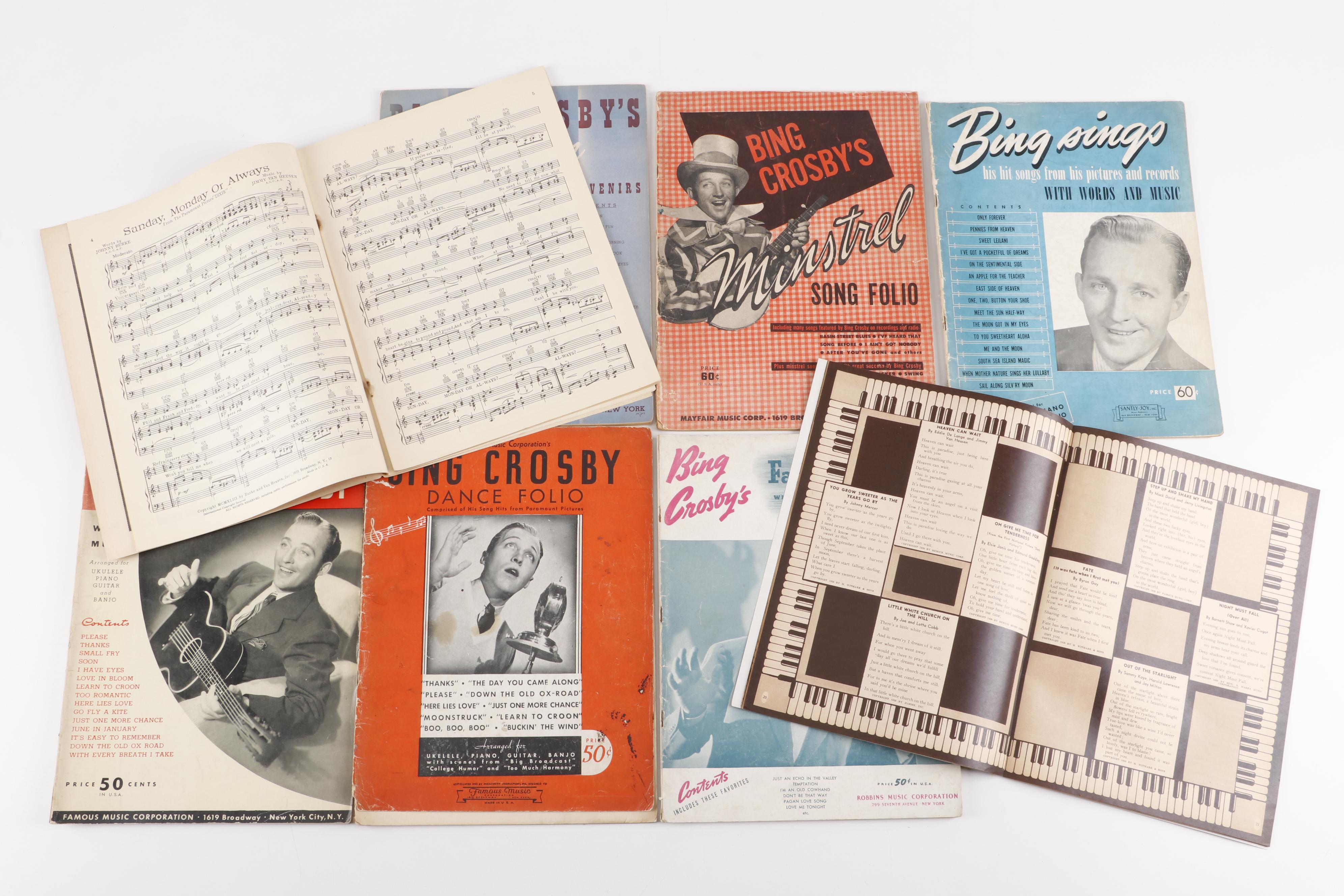 Nat King Cole and Bing Crosby Sheet Music, Mid-20th Century