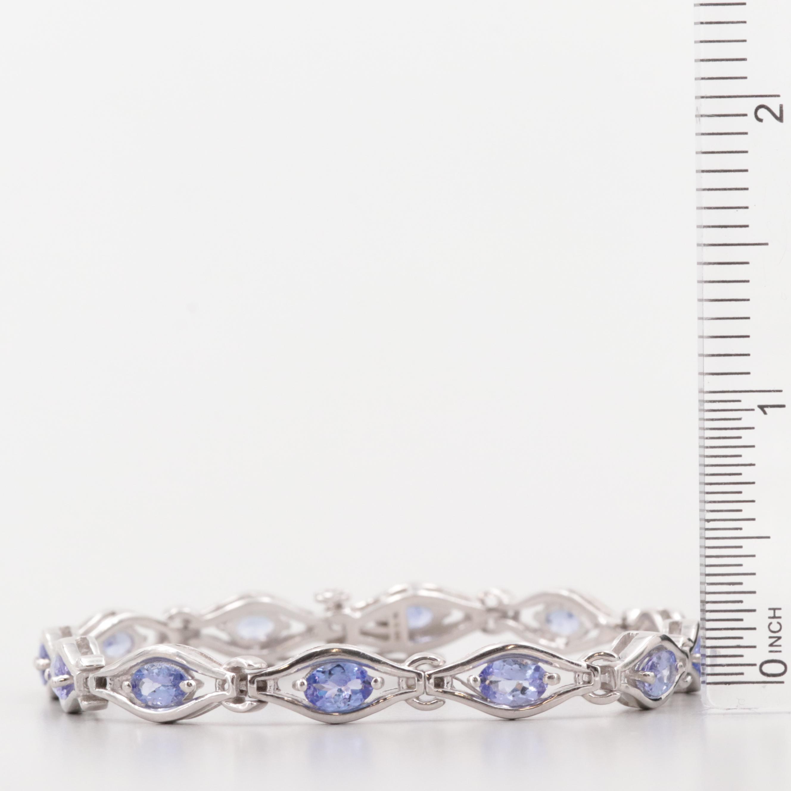 Sterling Silver Tanzanite Bracelet