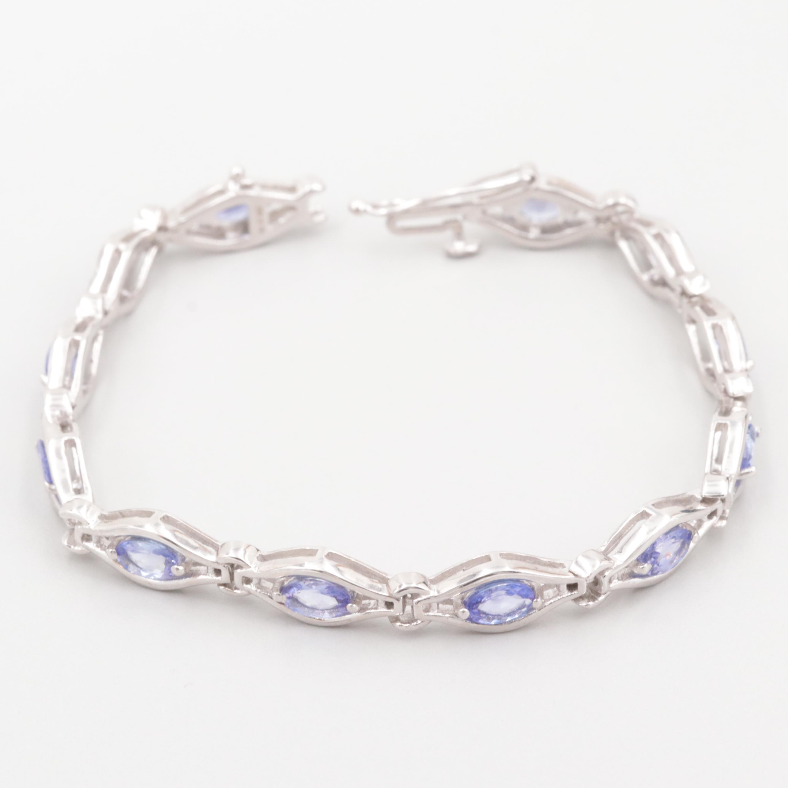Sterling Silver Tanzanite Bracelet