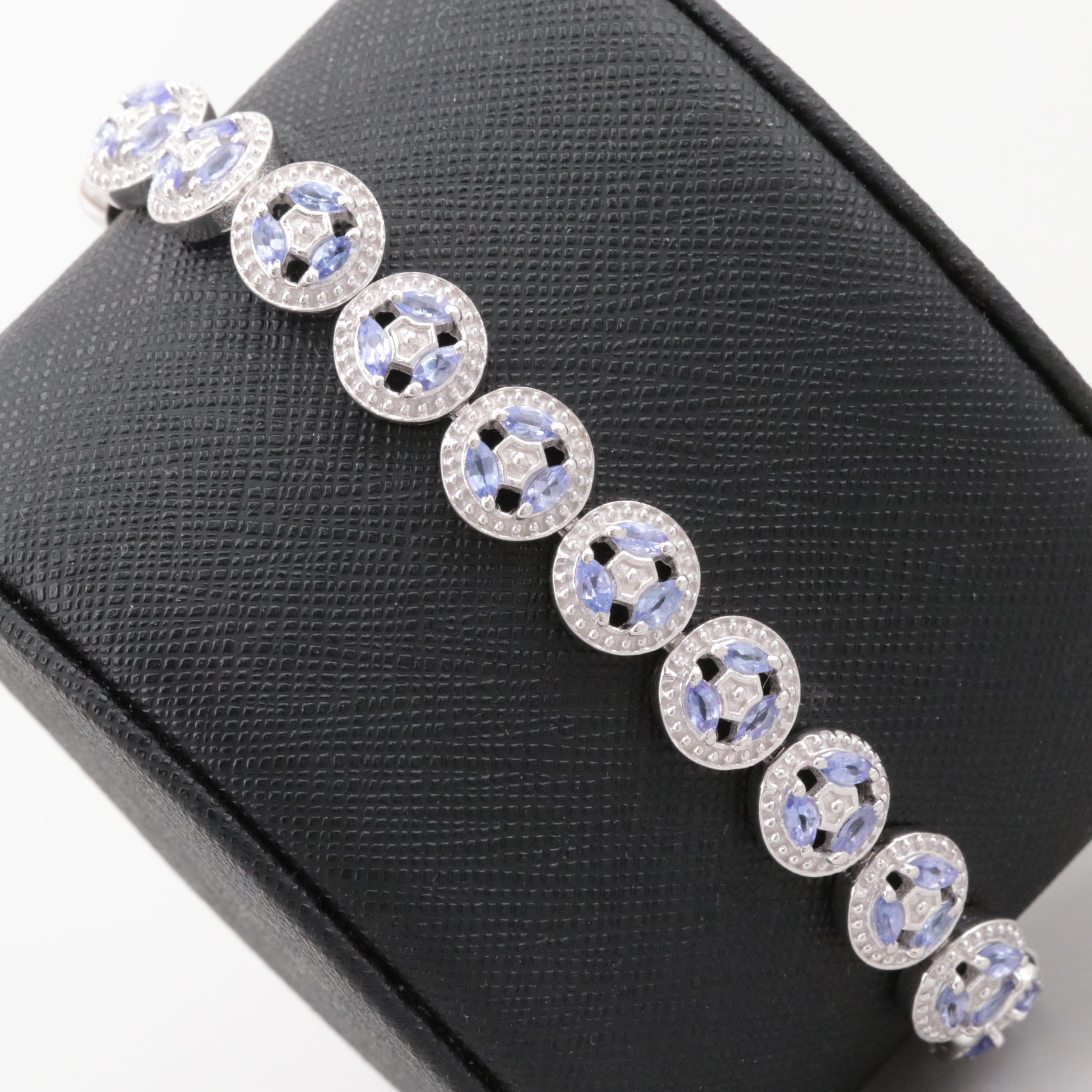 Sterling Silver Tanzanite Bracelet