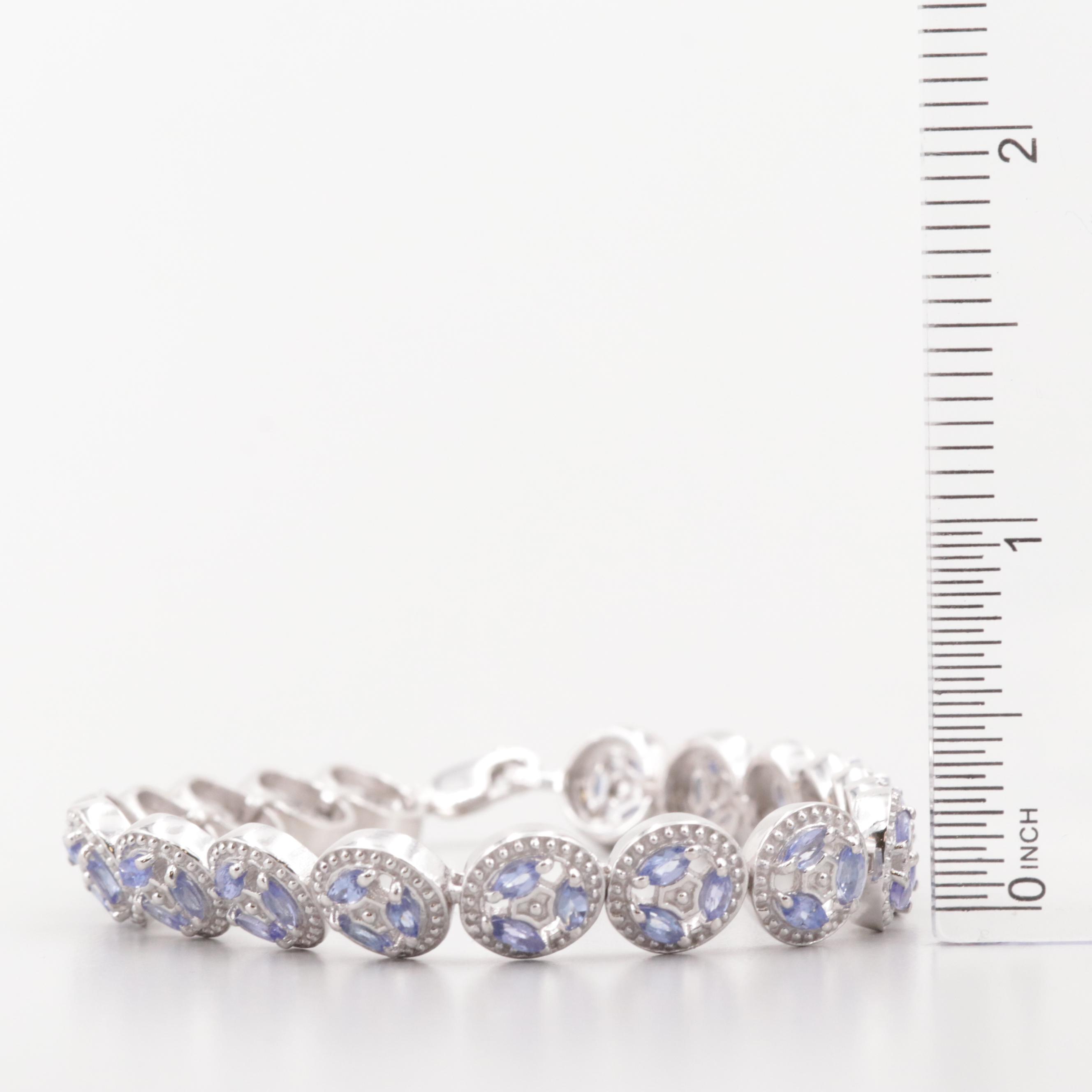 Sterling Silver Tanzanite Bracelet