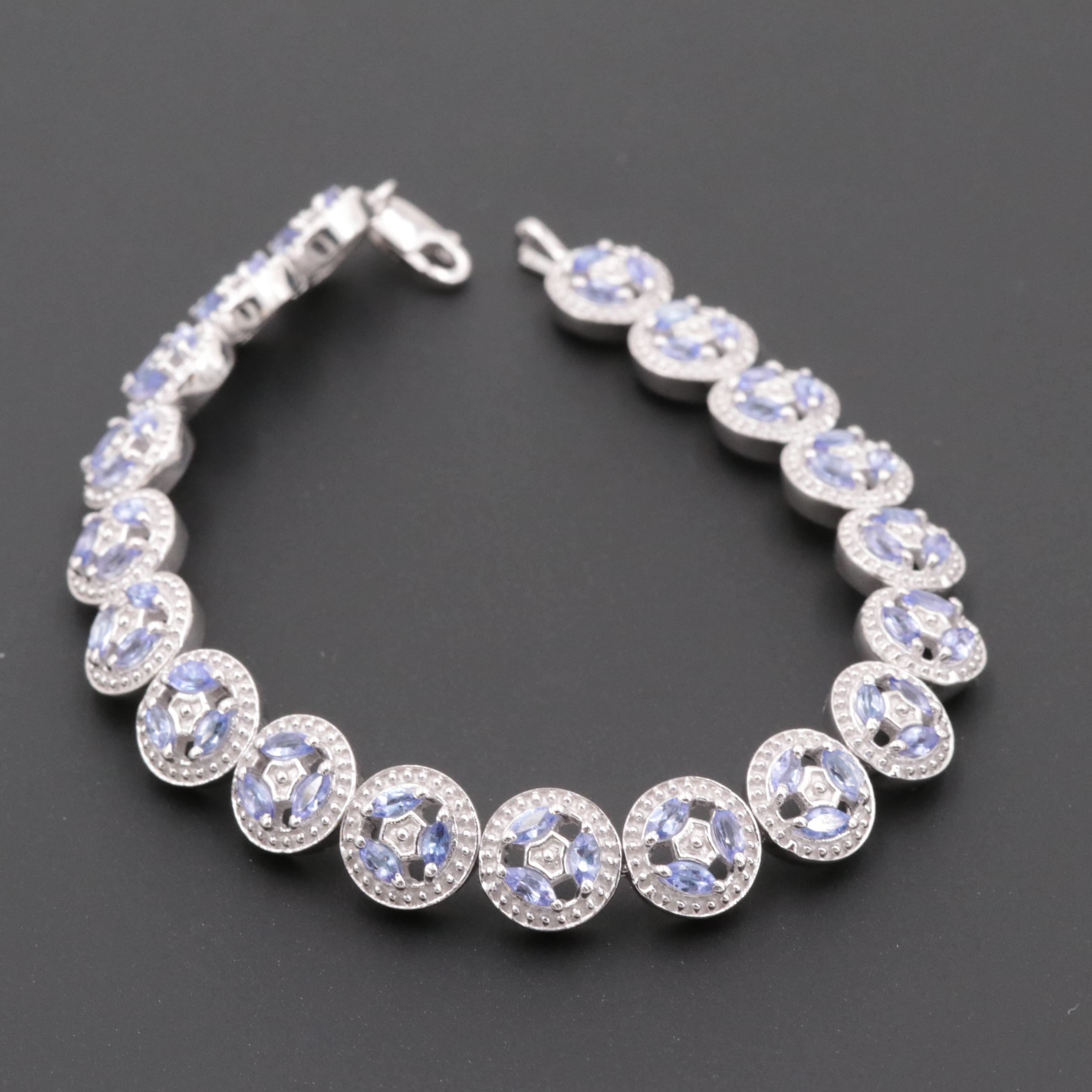 Sterling Silver Tanzanite Bracelet