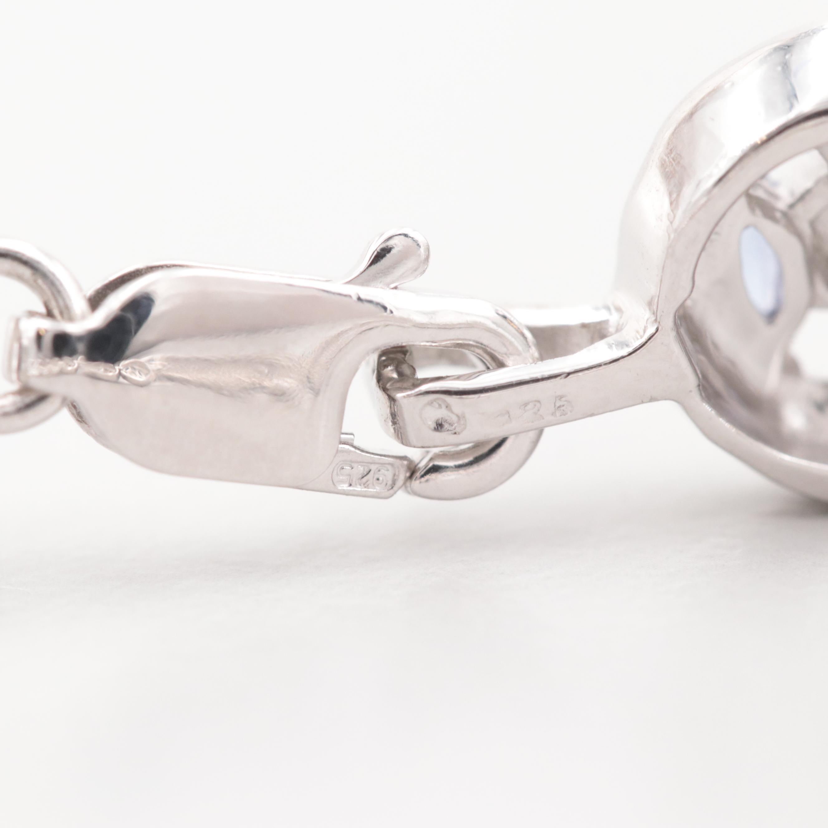 Sterling Silver Tanzanite Bracelet