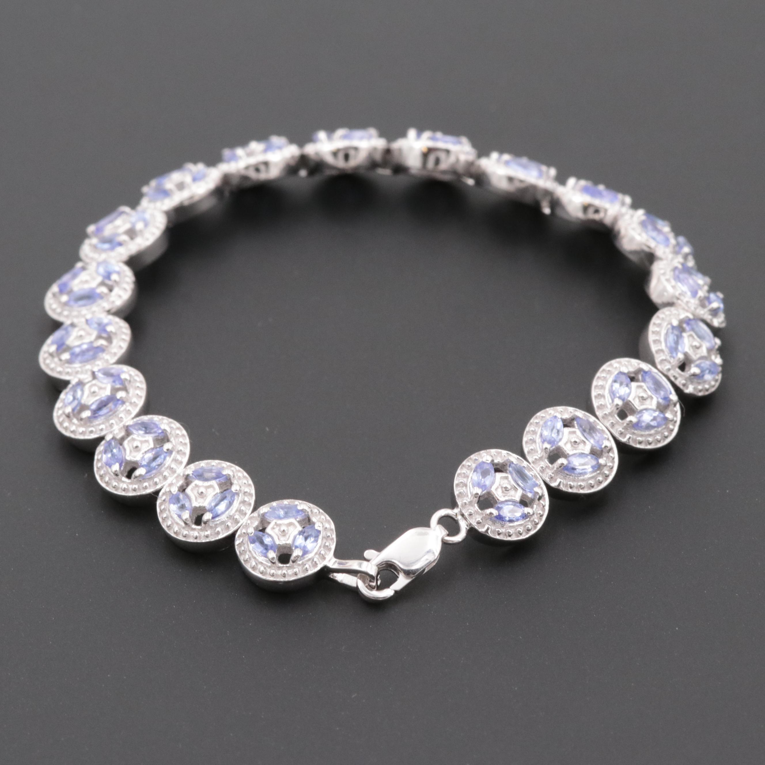 Sterling Silver Tanzanite Bracelet