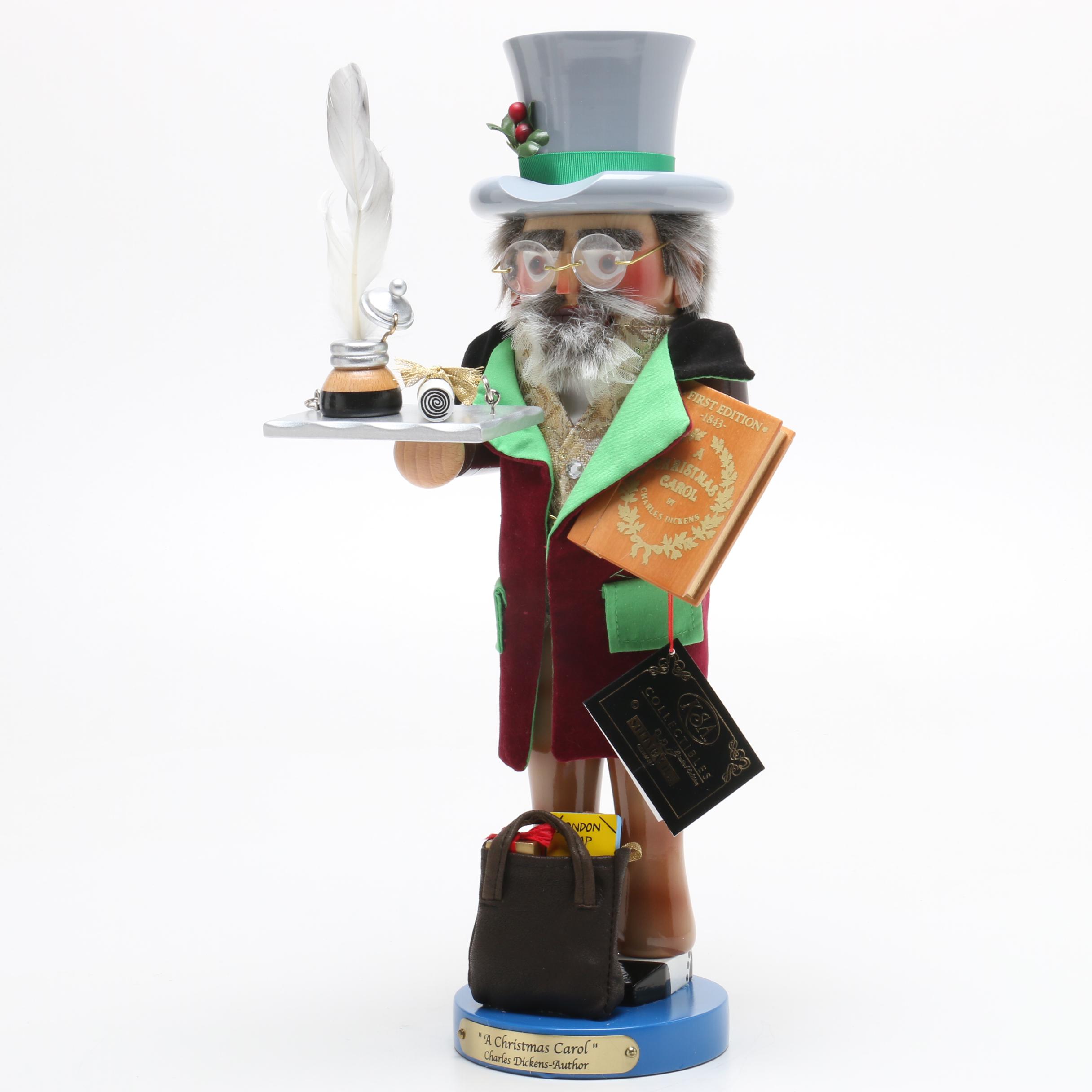 Steinbach "A Christmas Carol" Nutcrackers - "Charles Dickens" and "Mr. Fezziwig"