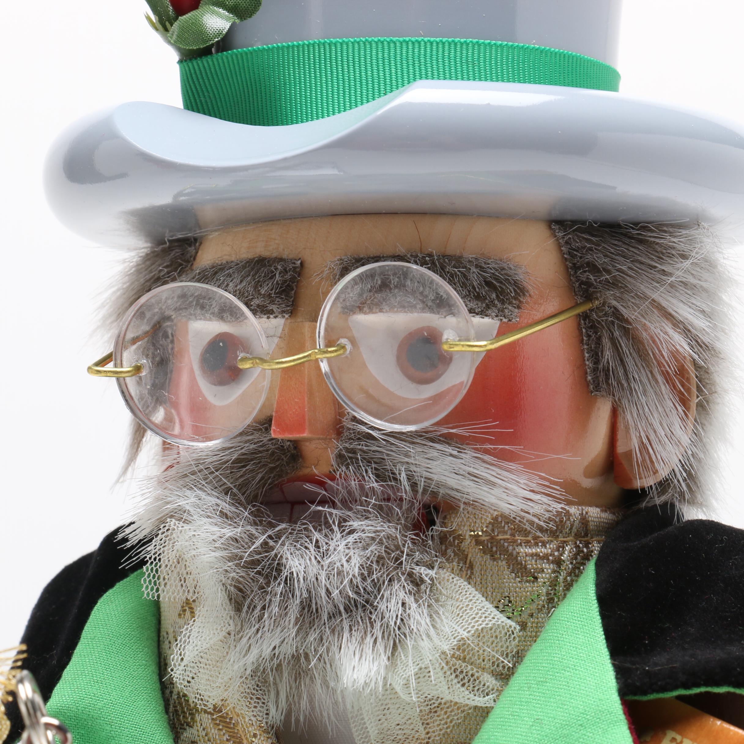 Steinbach "A Christmas Carol" Nutcrackers - "Charles Dickens" and "Mr. Fezziwig"