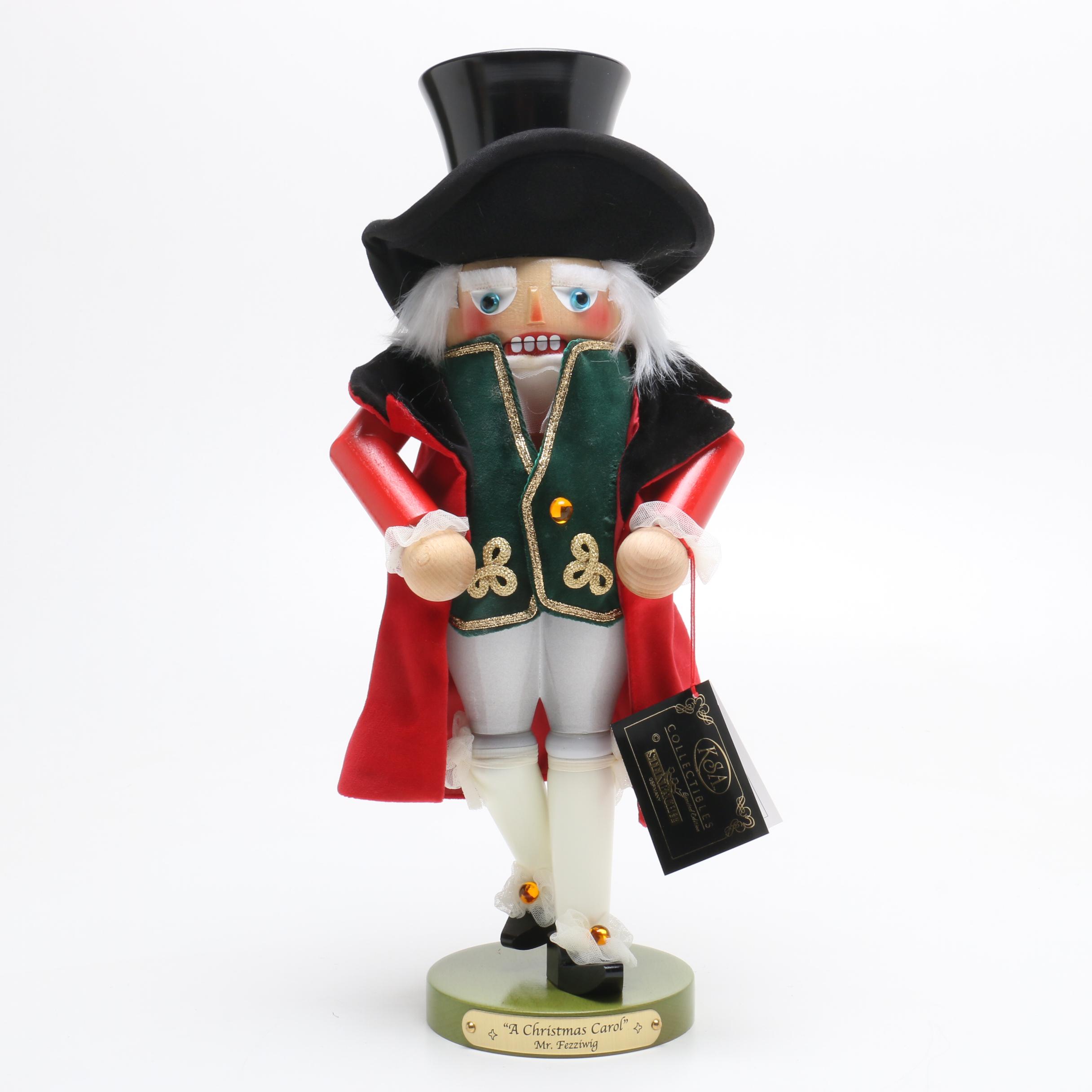 Steinbach "A Christmas Carol" Nutcrackers - "Charles Dickens" and "Mr. Fezziwig"