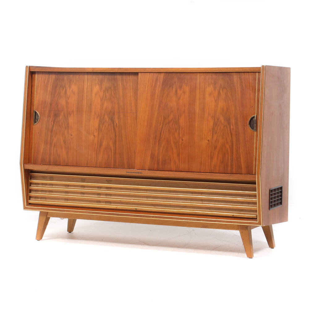 Telefunken Salzburg Teak Stereo Cabinet, Mid-Century