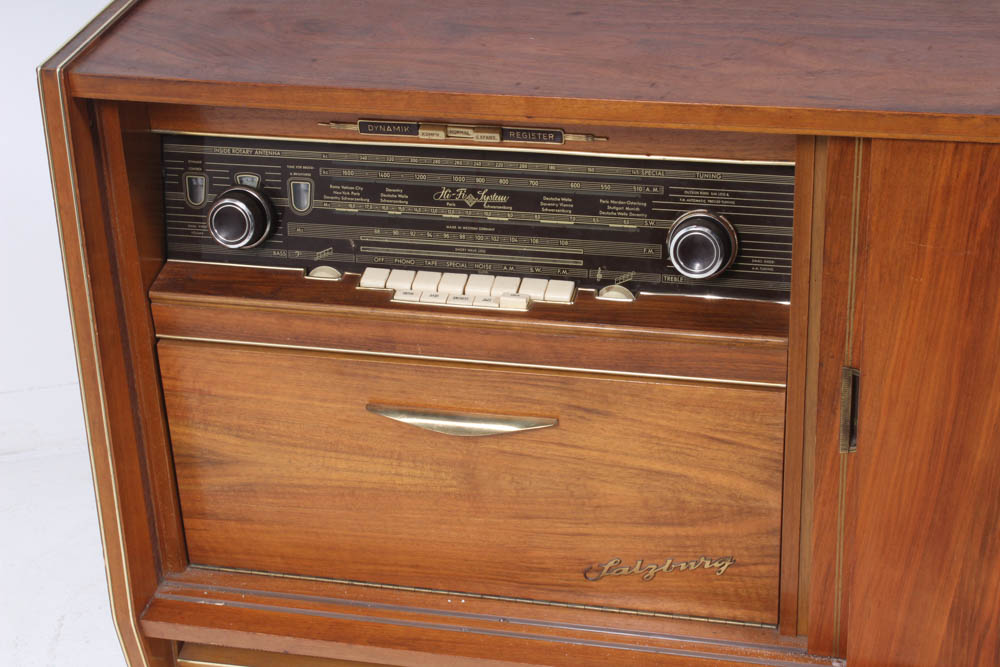 Telefunken Salzburg Teak Stereo Cabinet, Mid-Century