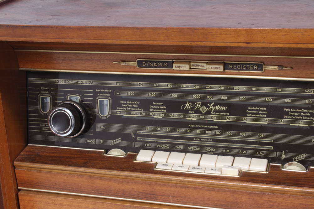 Telefunken Salzburg Teak Stereo Cabinet, Mid-Century