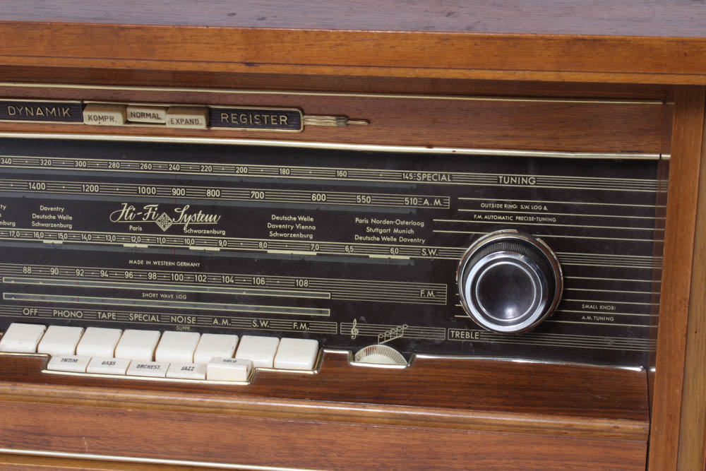 Telefunken Salzburg Teak Stereo Cabinet, Mid-Century