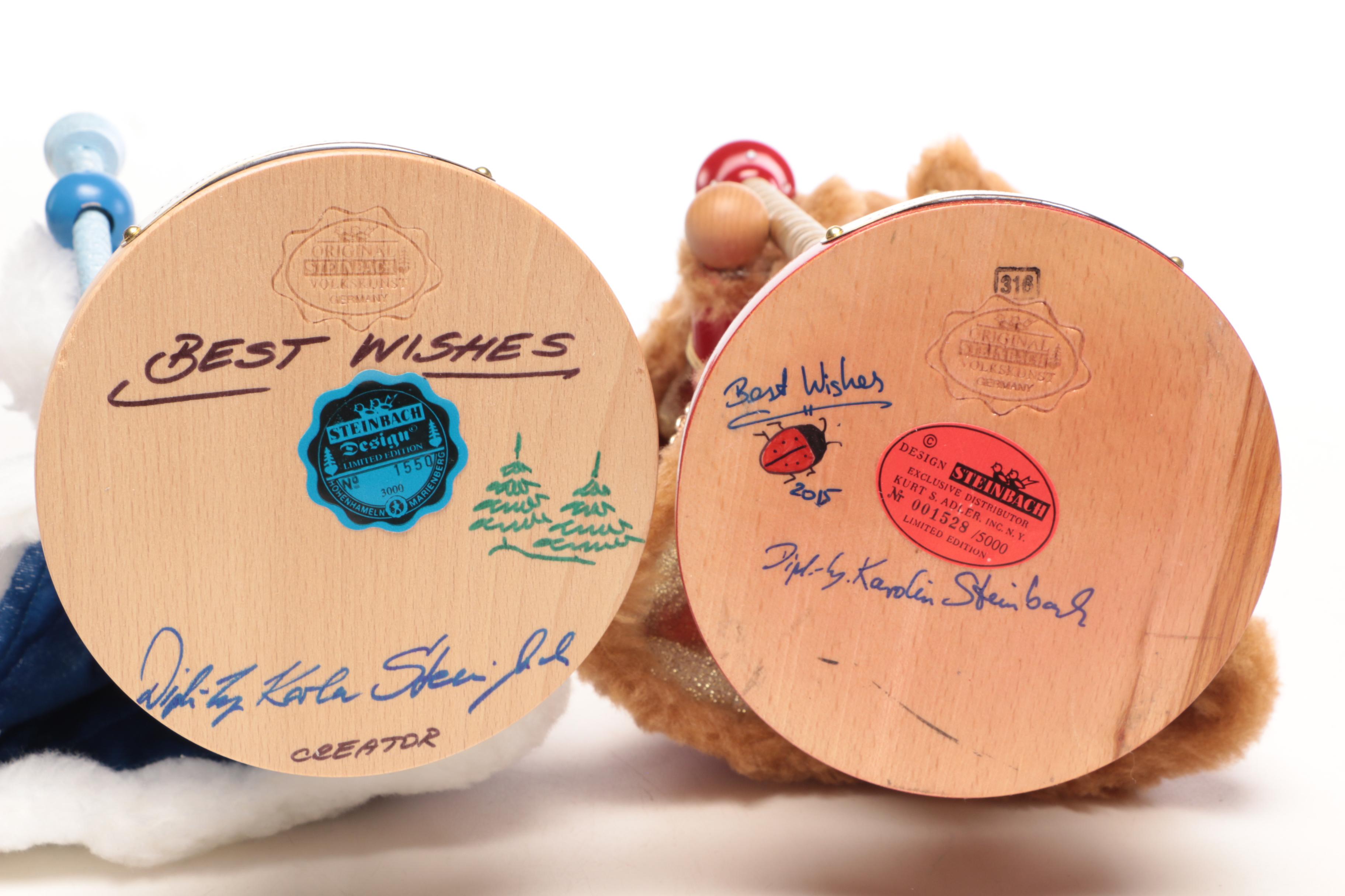 Three Steinbach Nutcrackers - "Russian Santa", "Siberian Santa", and "Ded Moroz"