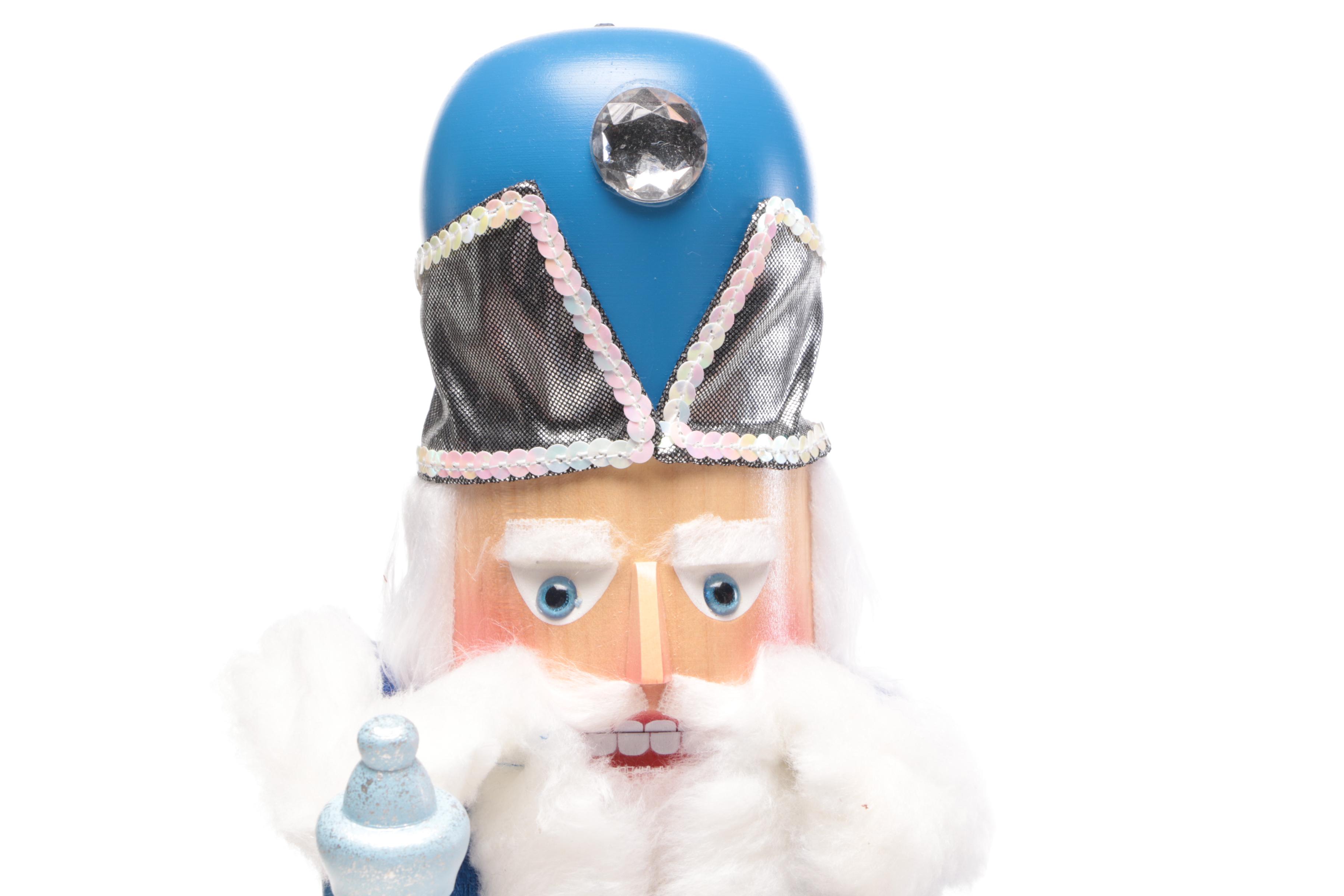 Three Steinbach Nutcrackers - "Russian Santa", "Siberian Santa", and "Ded Moroz"