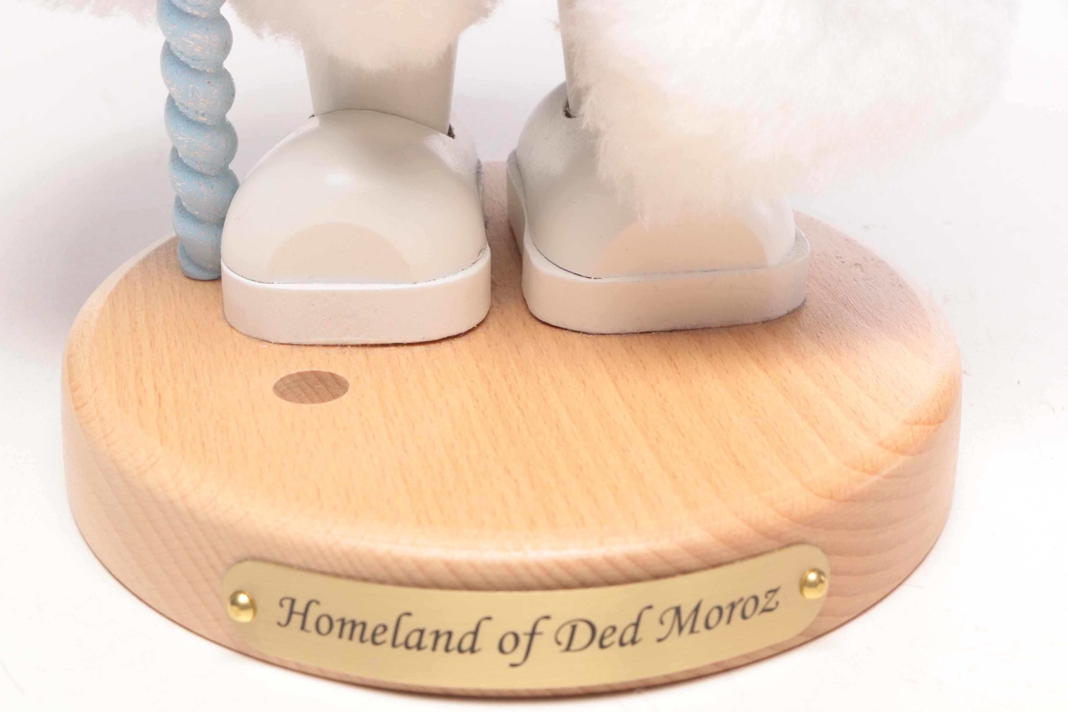 Three Steinbach Nutcrackers - "Russian Santa", "Siberian Santa", and "Ded Moroz"