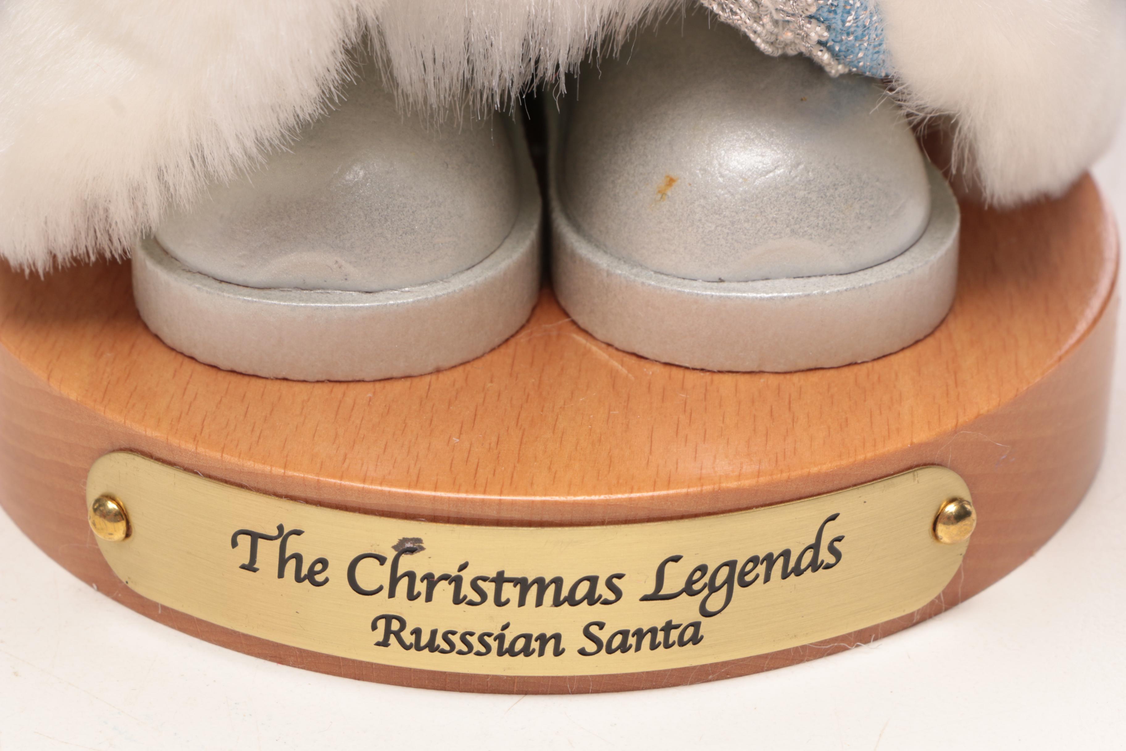 Three Steinbach Nutcrackers - "Russian Santa", "Siberian Santa", and "Ded Moroz"