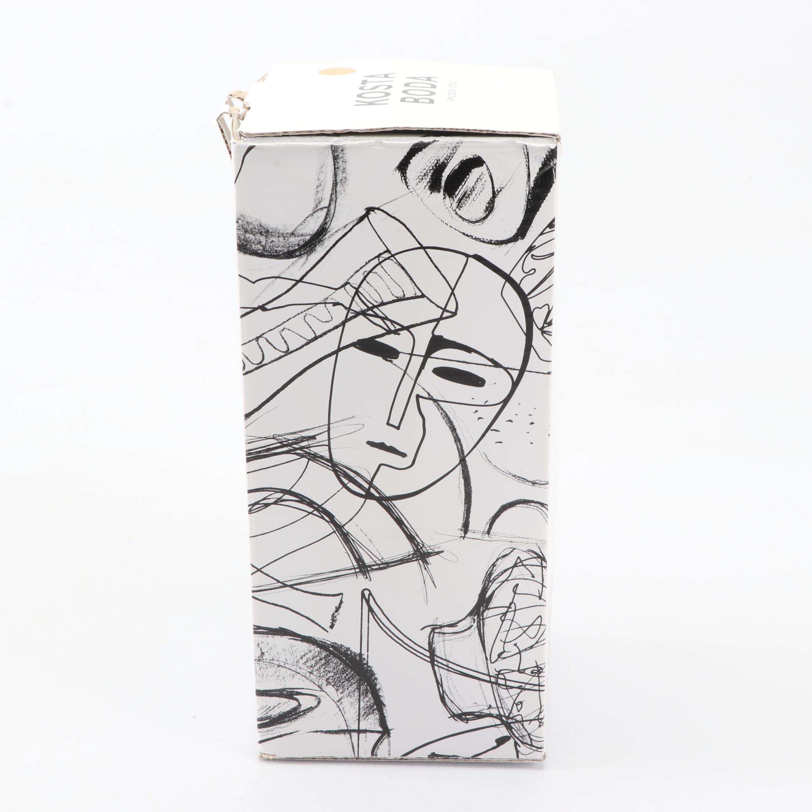 Kosta Boda "Flower Power" Orange Tulip Glass Sculpture