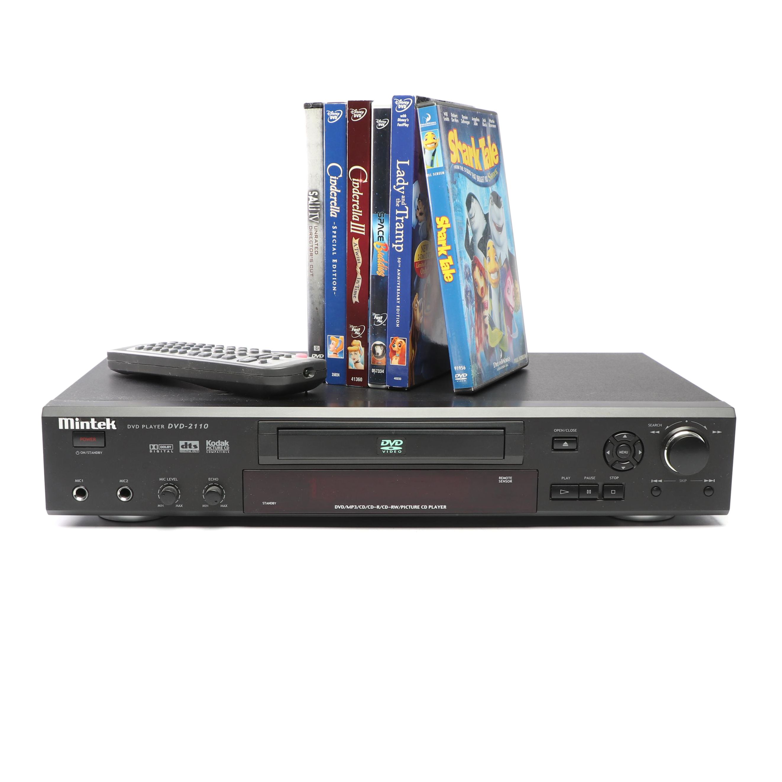 Mintek DVD-2110 DVD Player with Kids Movies and Saw IV
