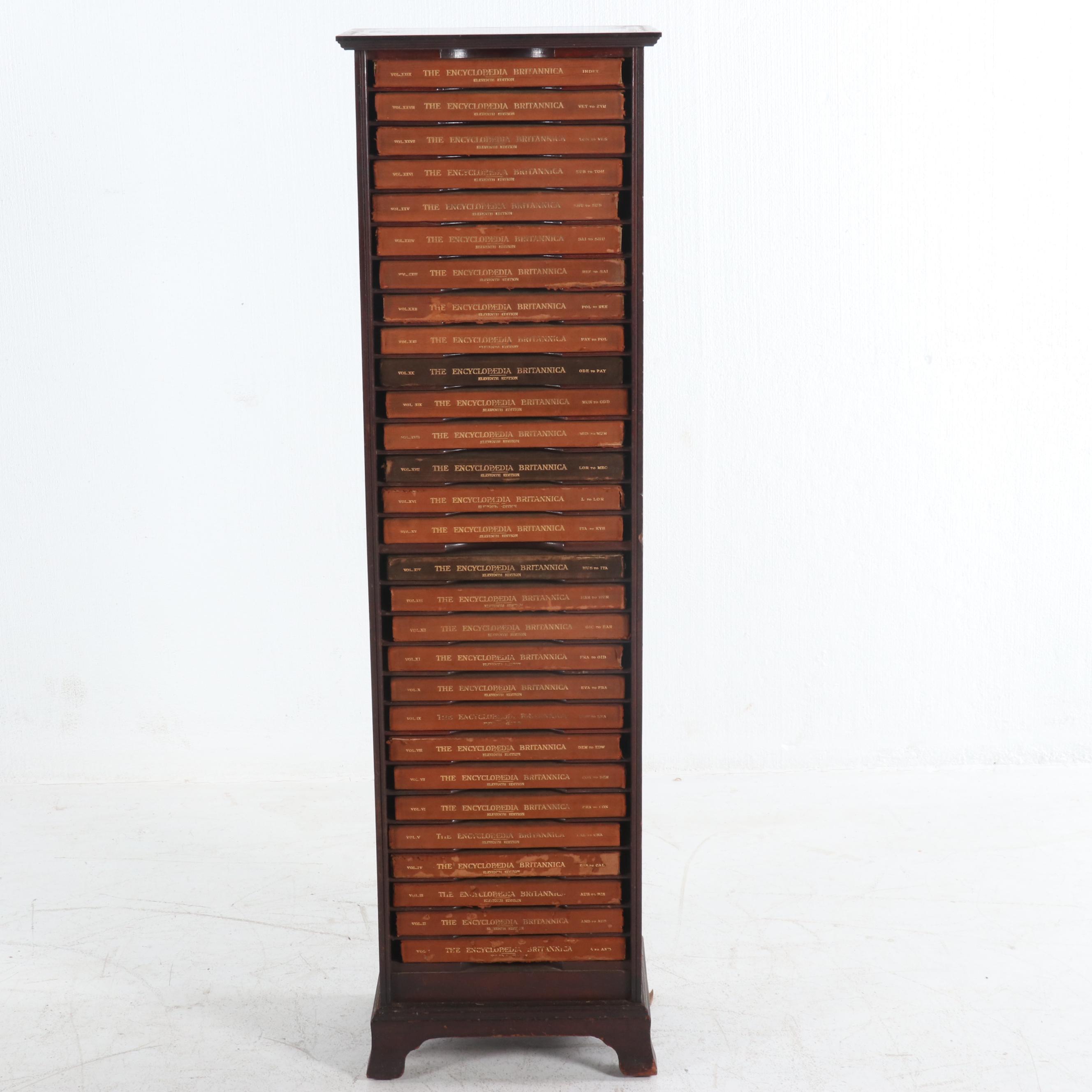 Eleventh Edition "Encyclopaedia Britannica" with Original Bookcase, 1910-1911