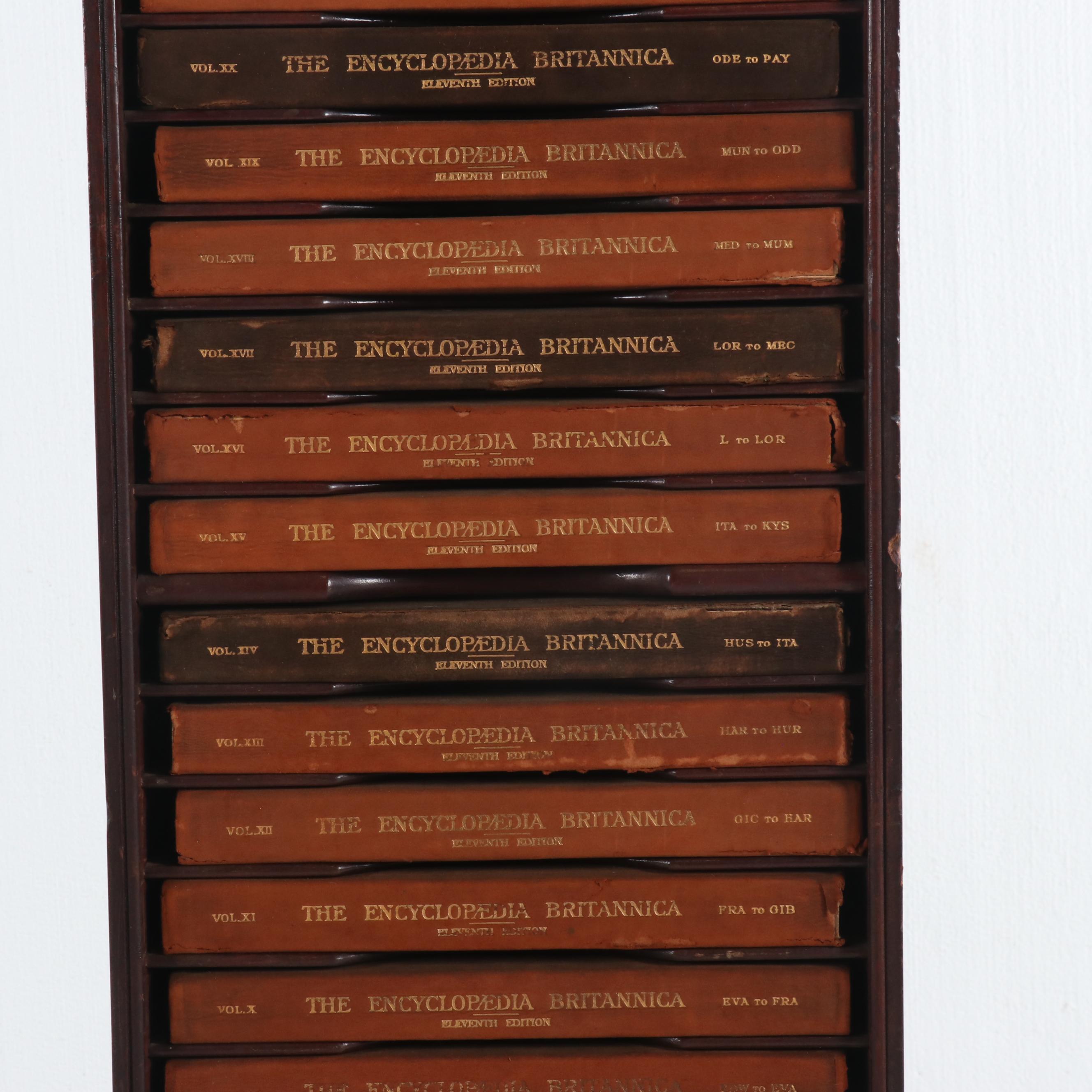 Eleventh Edition "Encyclopaedia Britannica" with Original Bookcase, 1910-1911