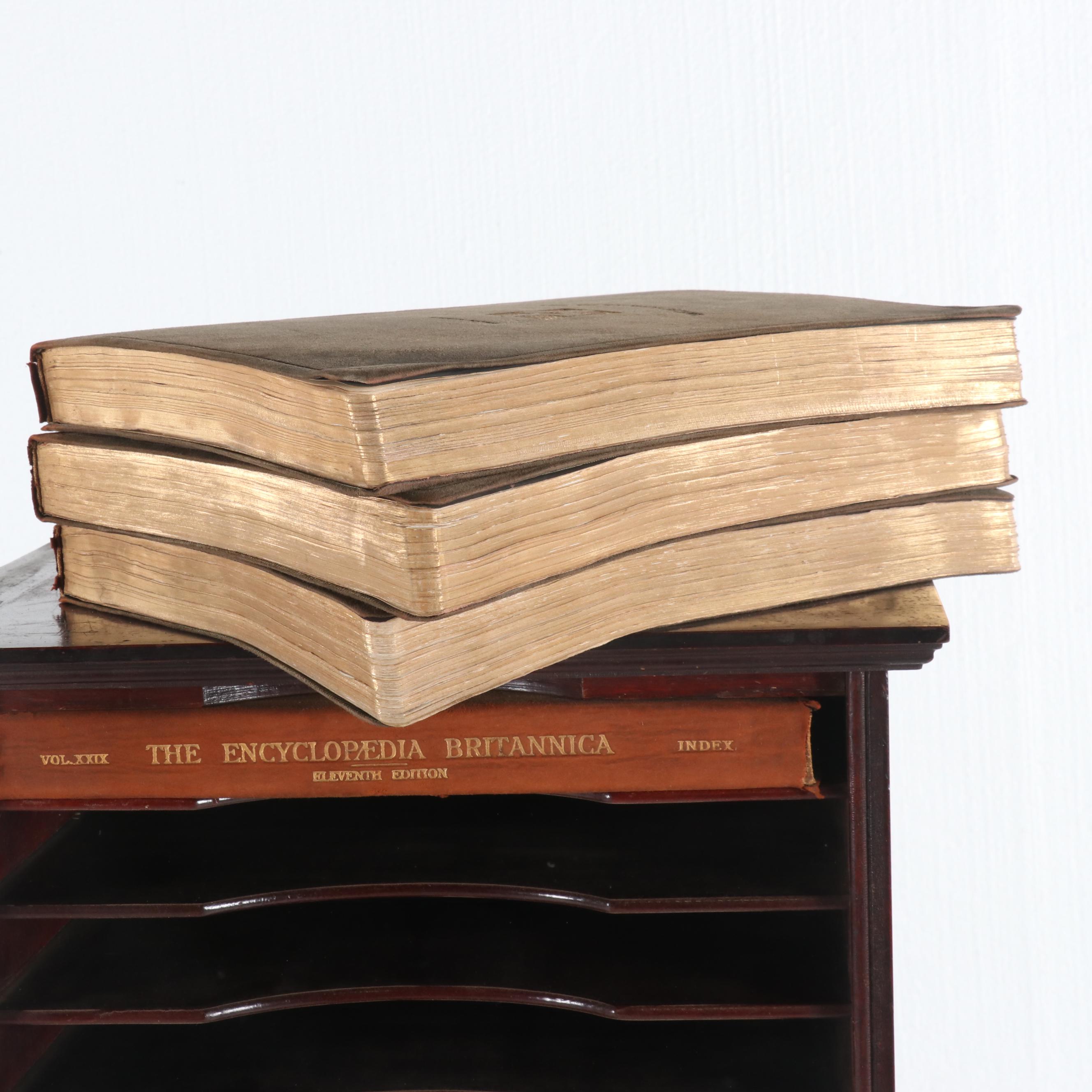 Eleventh Edition "Encyclopaedia Britannica" with Original Bookcase, 1910-1911