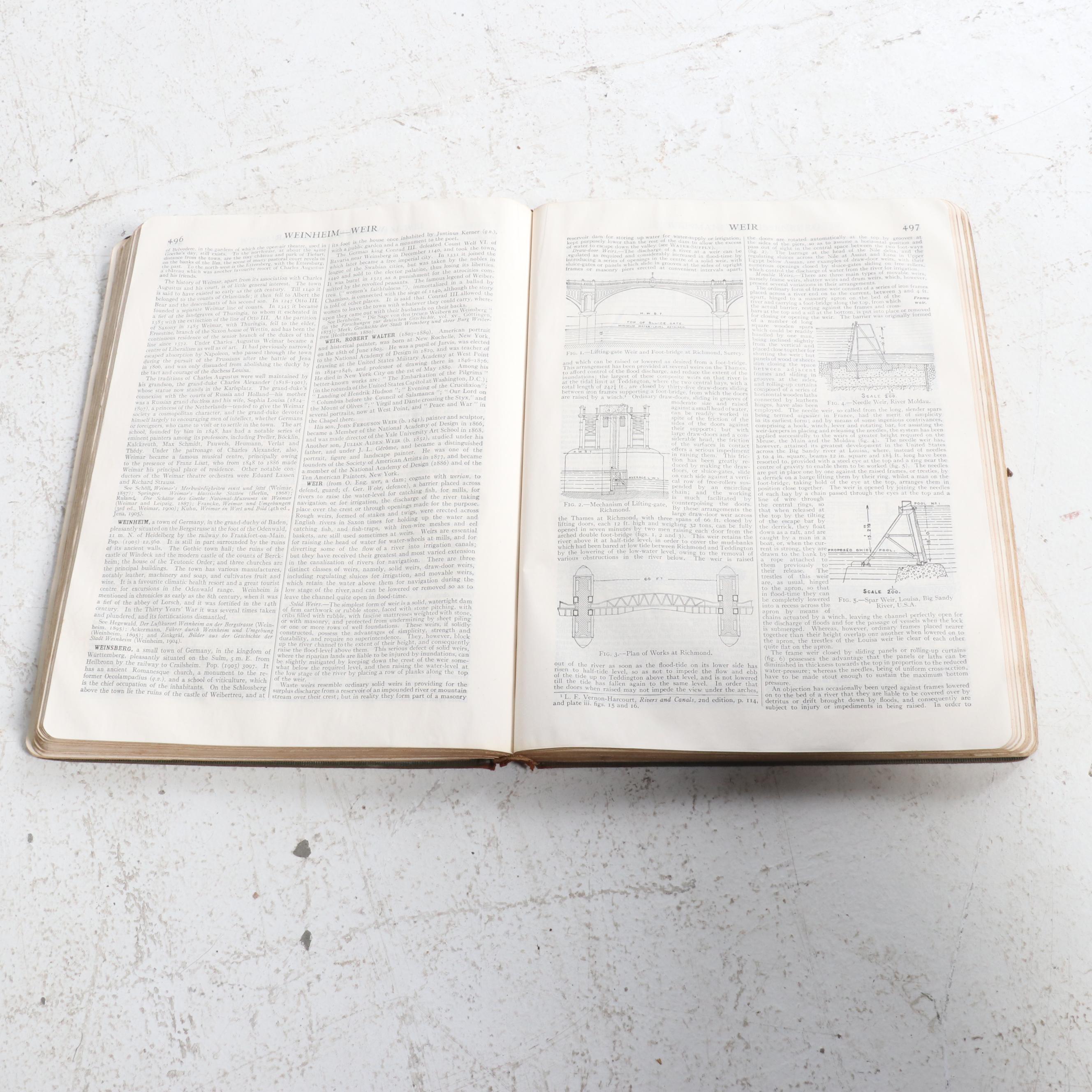 Eleventh Edition "Encyclopaedia Britannica" with Original Bookcase, 1910-1911