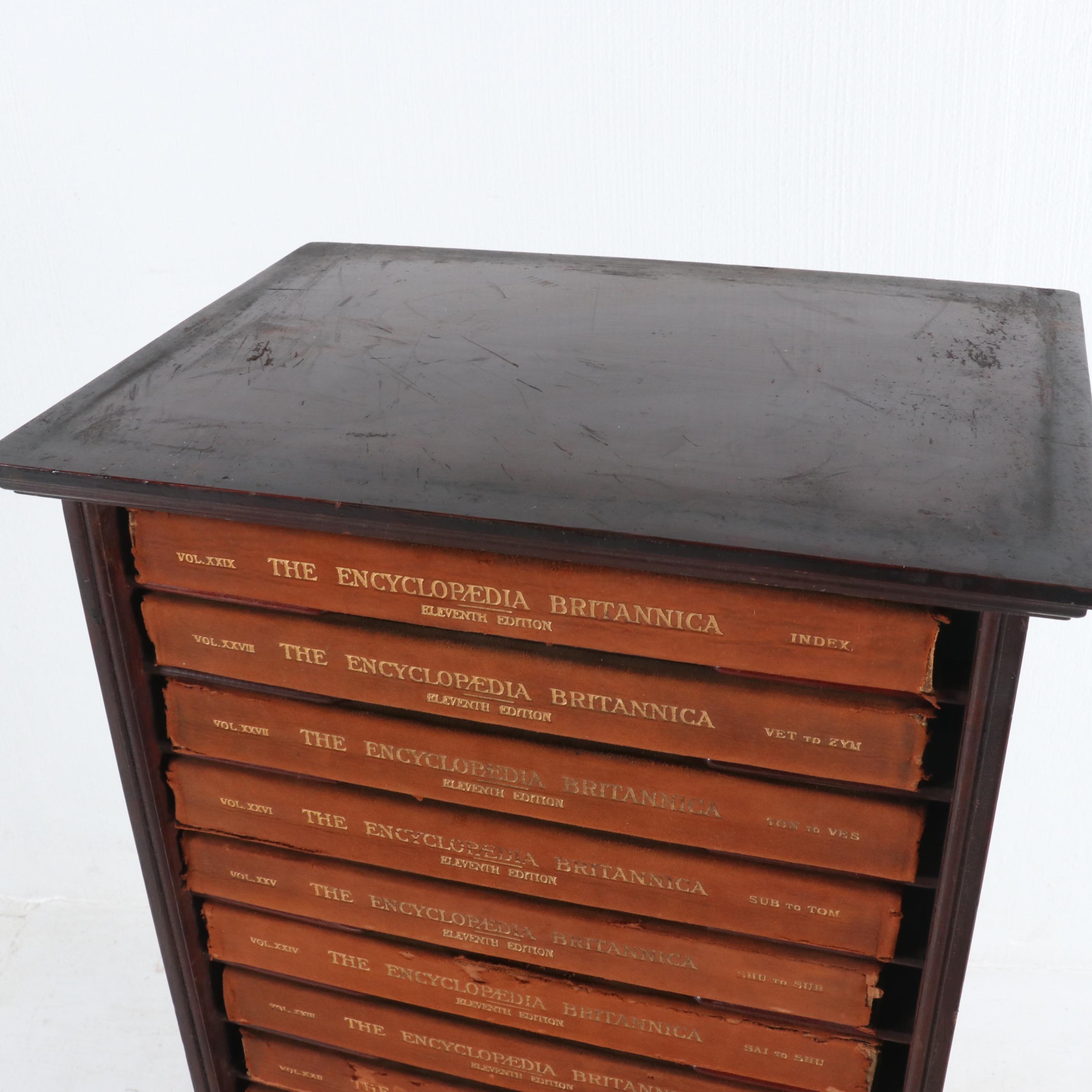 Eleventh Edition "Encyclopaedia Britannica" with Original Bookcase, 1910-1911