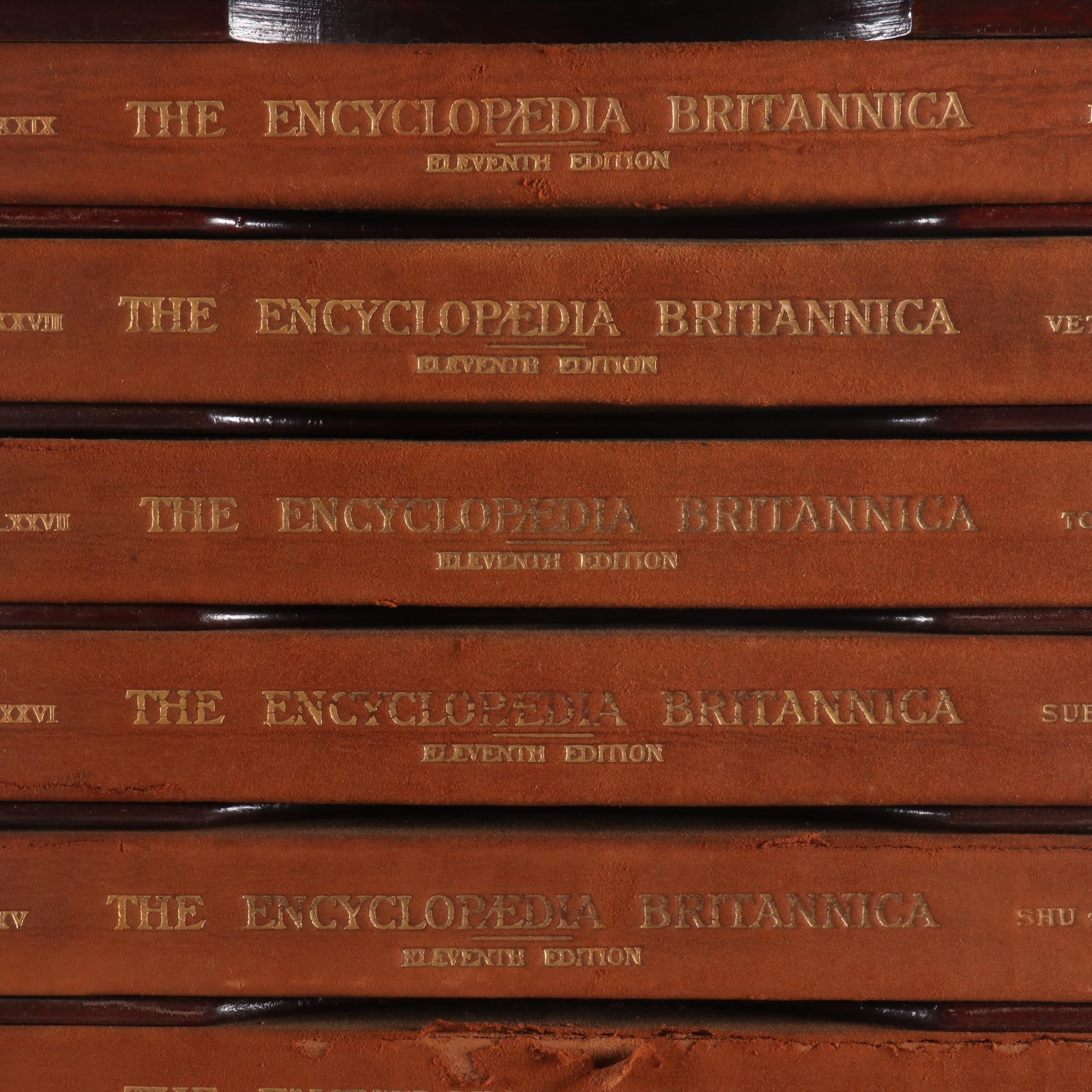 Eleventh Edition "Encyclopaedia Britannica" with Original Bookcase, 1910-1911