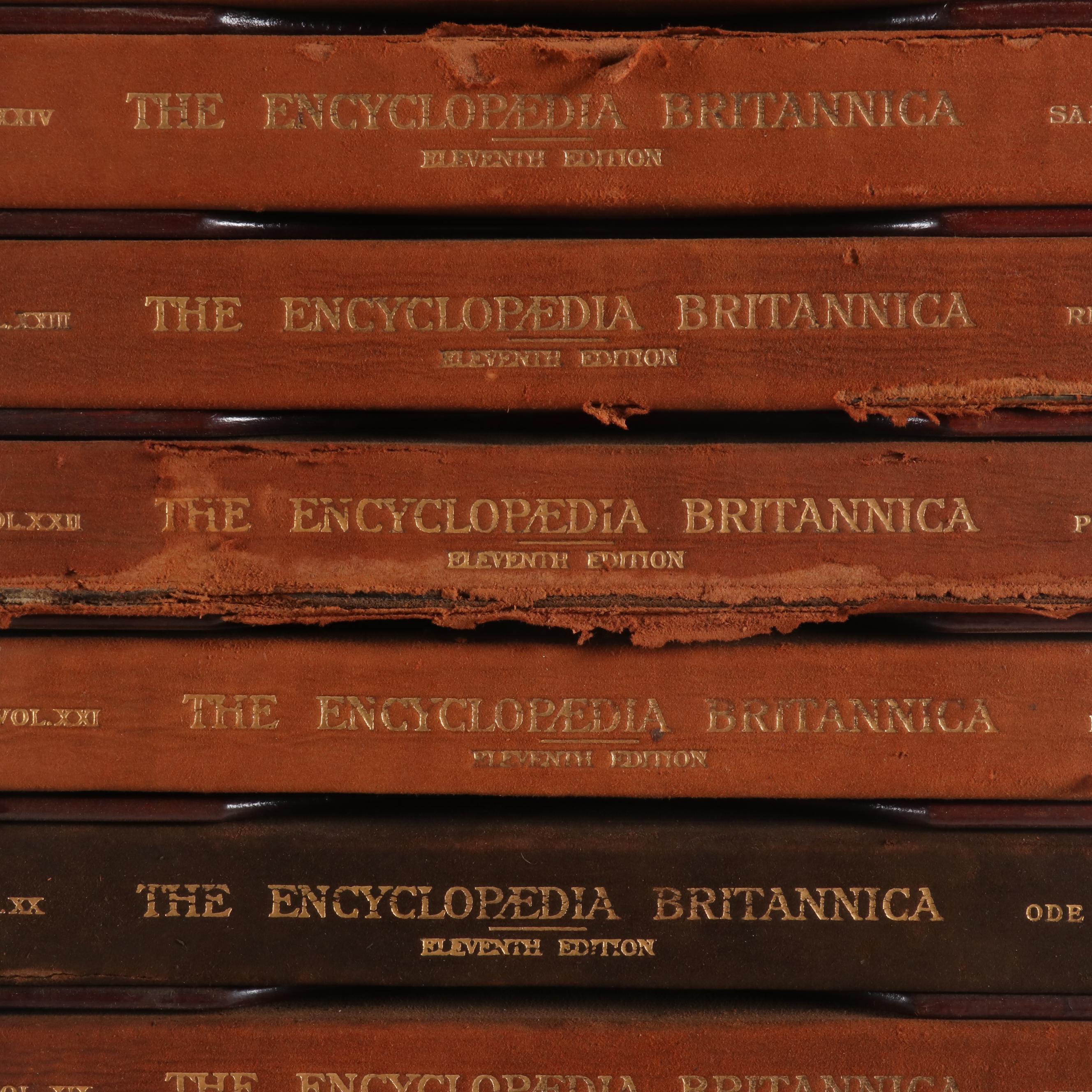 Eleventh Edition "Encyclopaedia Britannica" with Original Bookcase, 1910-1911