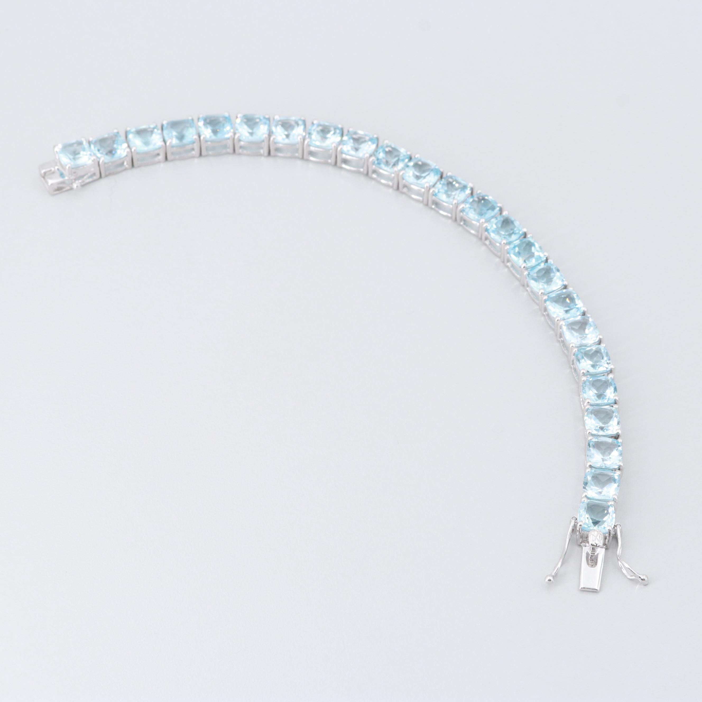 Sterling Silver Blue Topaz Bracelet