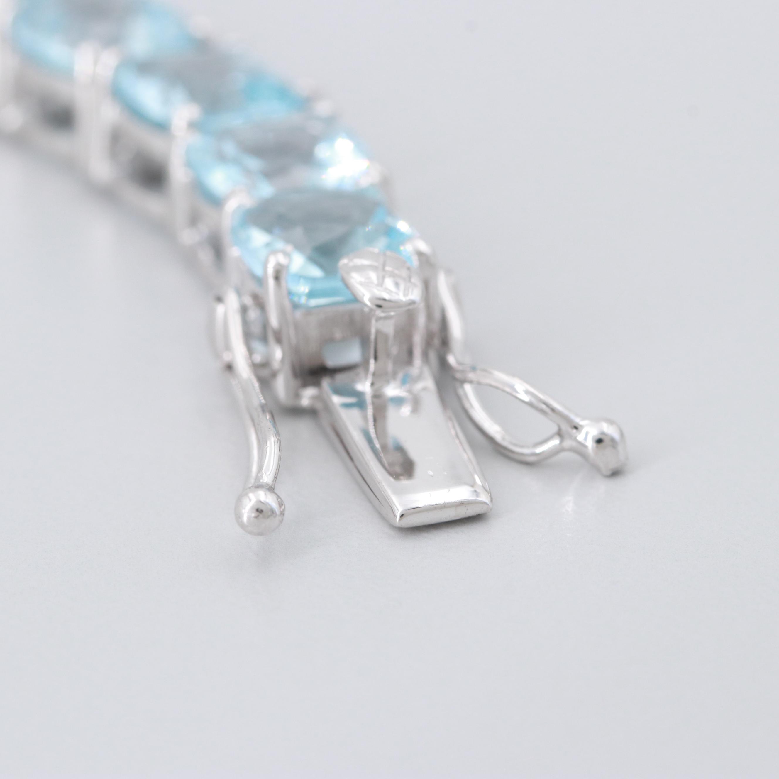Sterling Silver Blue Topaz Bracelet
