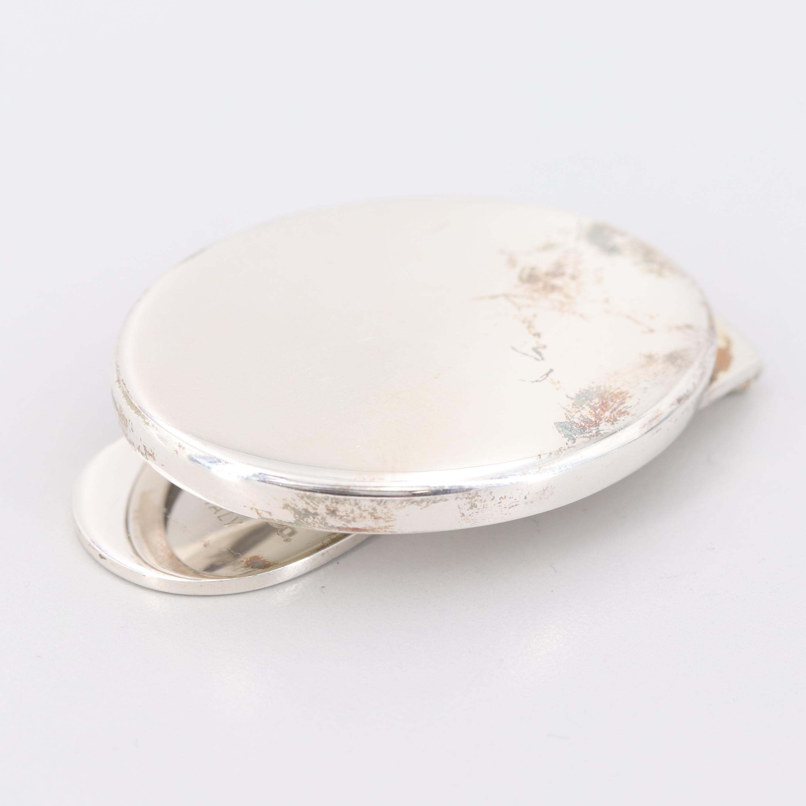 Tiffany & Co Sterling Silver Folding Compact Mirror