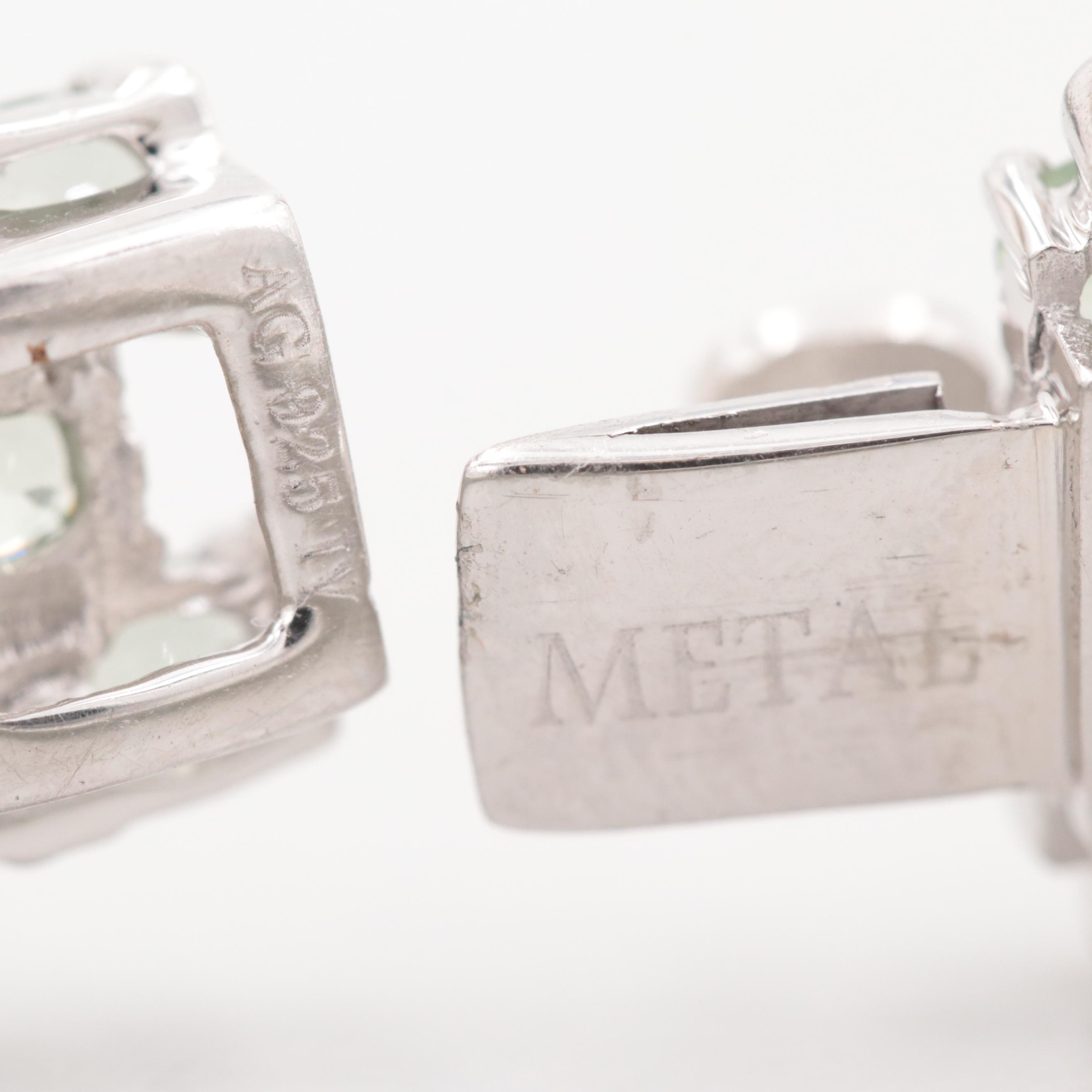 Sterling Silver Green Sapphire Bracelet