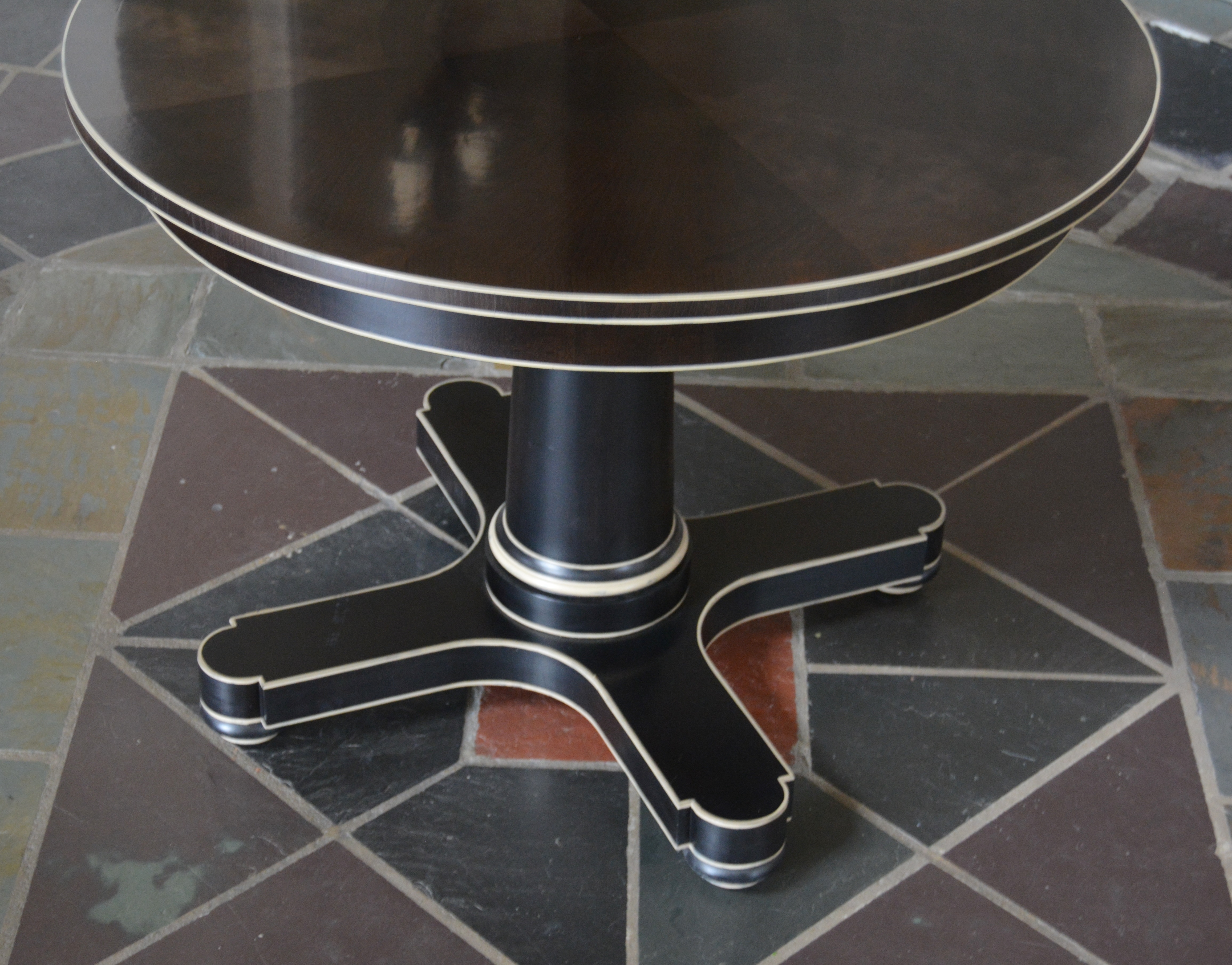 Hickory Chair "Hudson" Pedestal Library Table, Contemporary