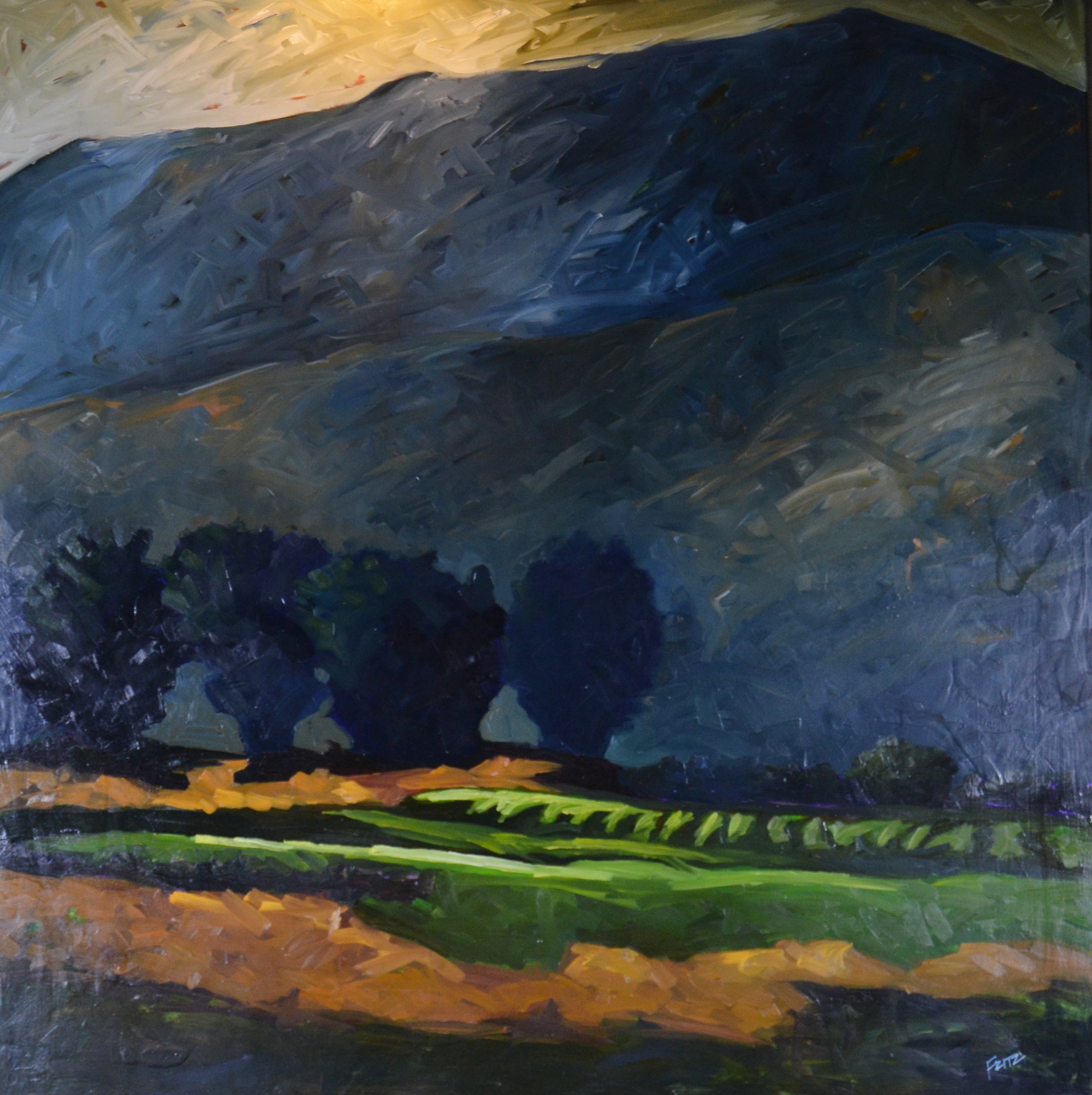 Aaron Fritz Mountain Landscape Oil Painting