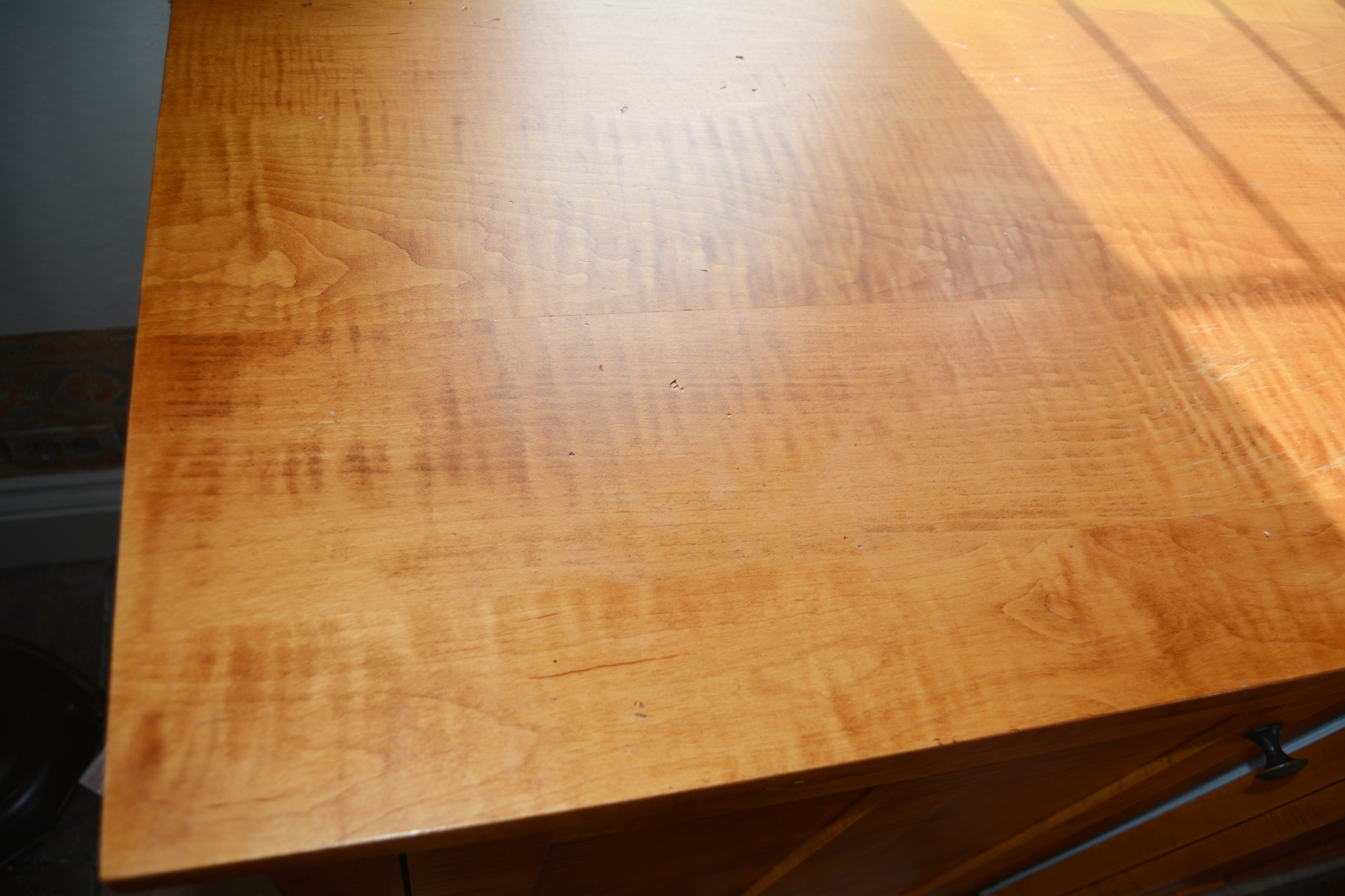 Miller & Slay Woodworking Maple Credenza with Built-In Mini Fridge, Contemporary