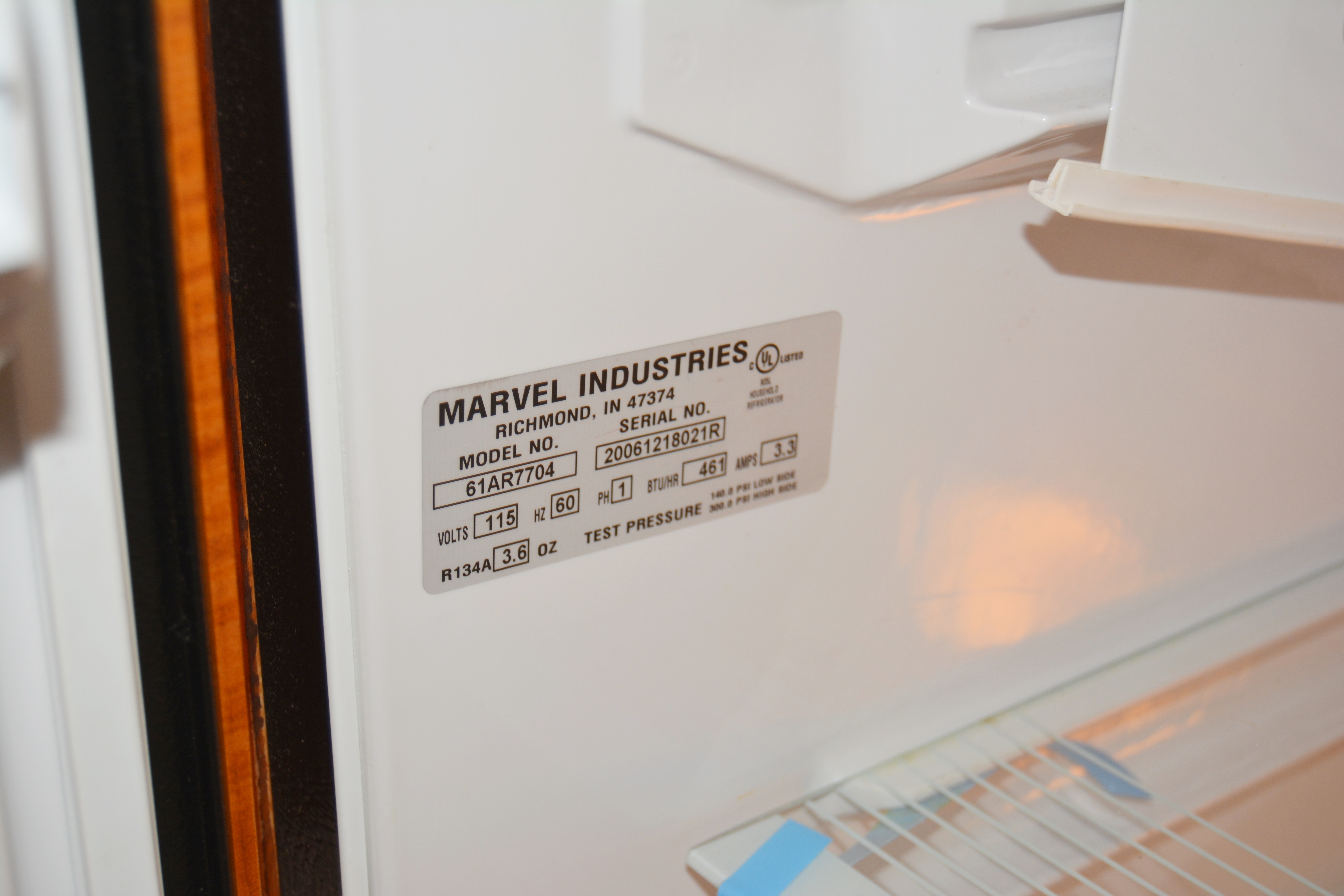 Miller & Slay Woodworking Maple Credenza with Built-In Mini Fridge, Contemporary