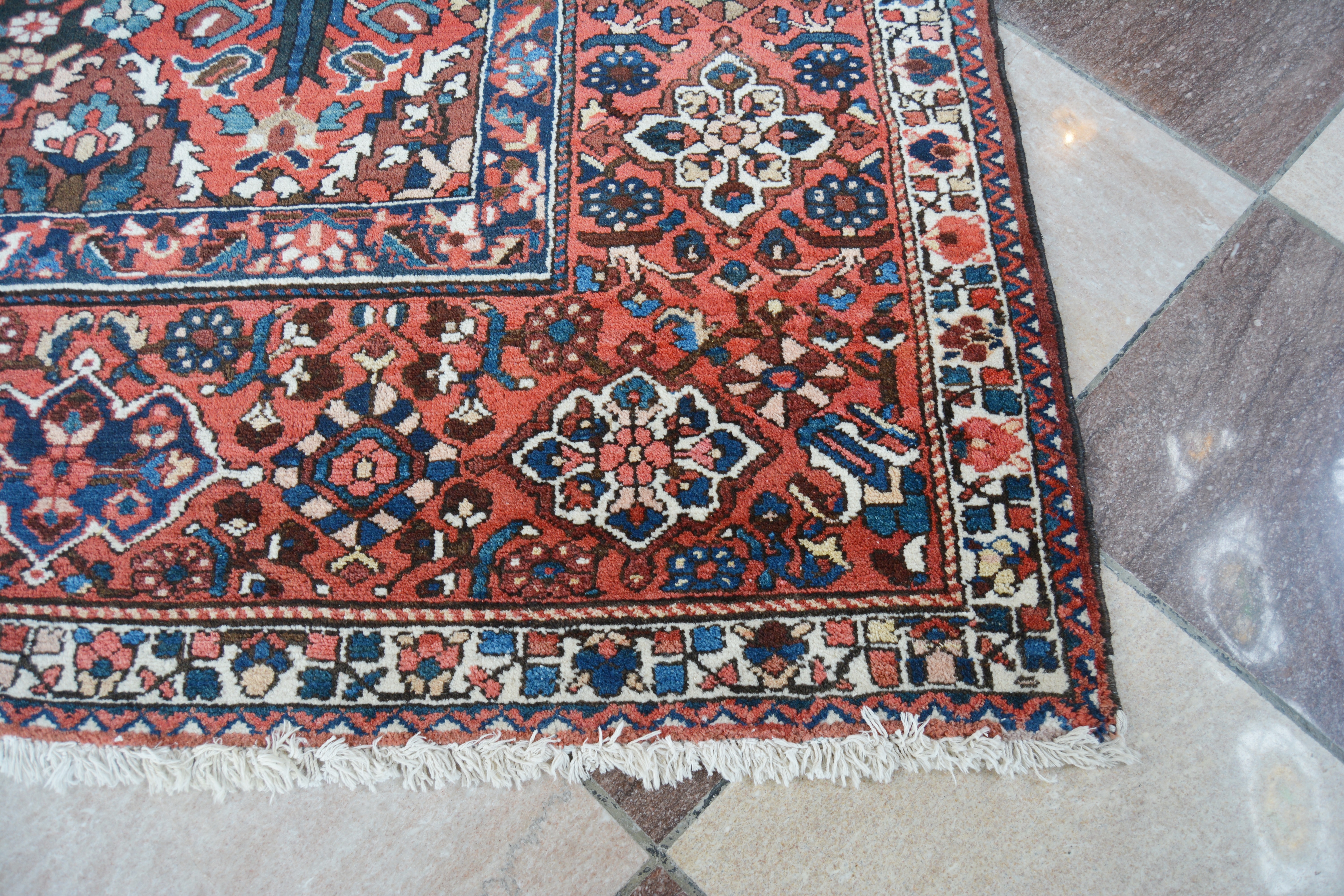 Hand-Knotted Bakhtiari Garden Panel Wool Palace Sized Rug