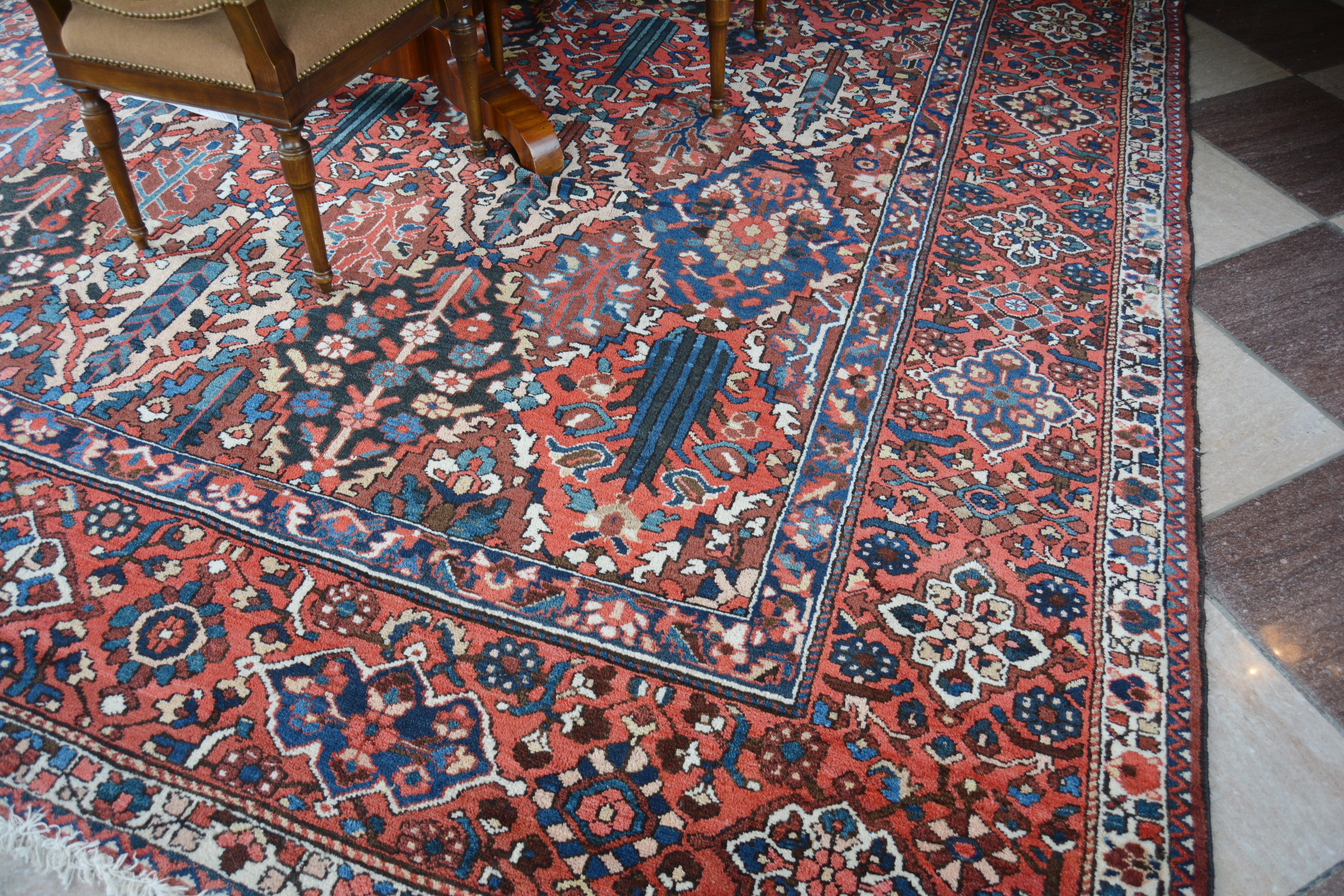 Hand-Knotted Bakhtiari Garden Panel Wool Palace Sized Rug