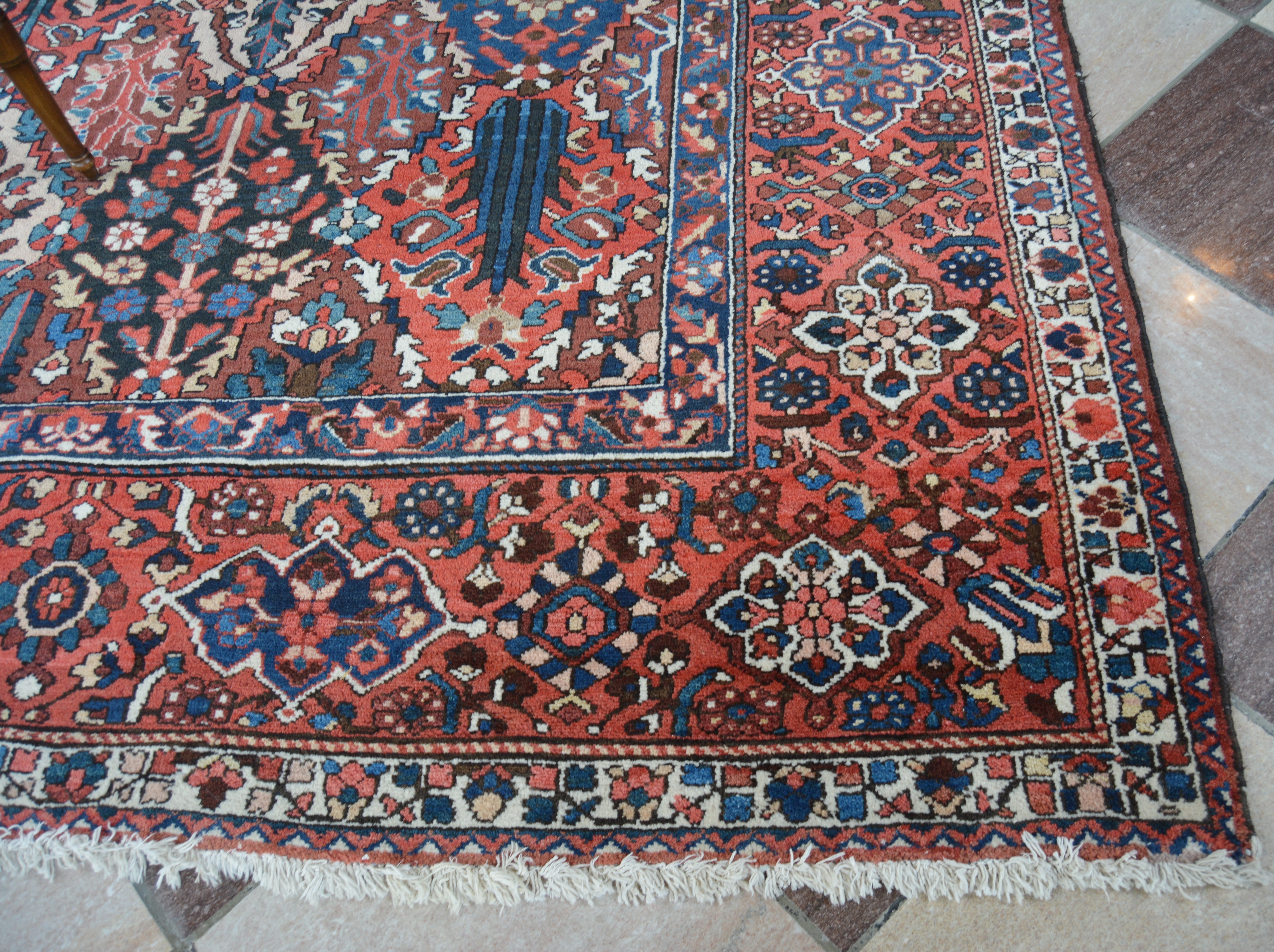 Hand-Knotted Bakhtiari Garden Panel Wool Palace Sized Rug