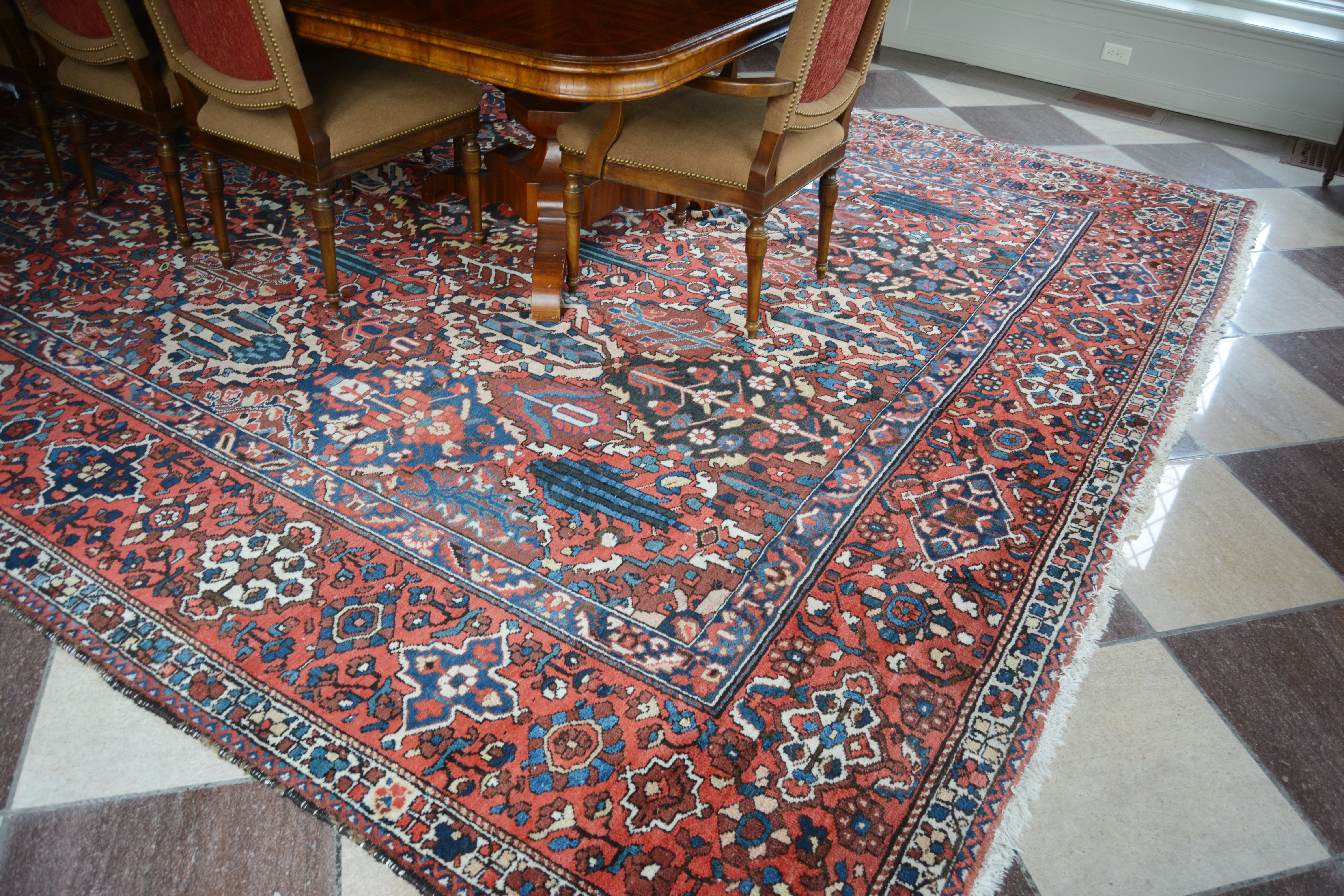 Hand-Knotted Bakhtiari Garden Panel Wool Palace Sized Rug