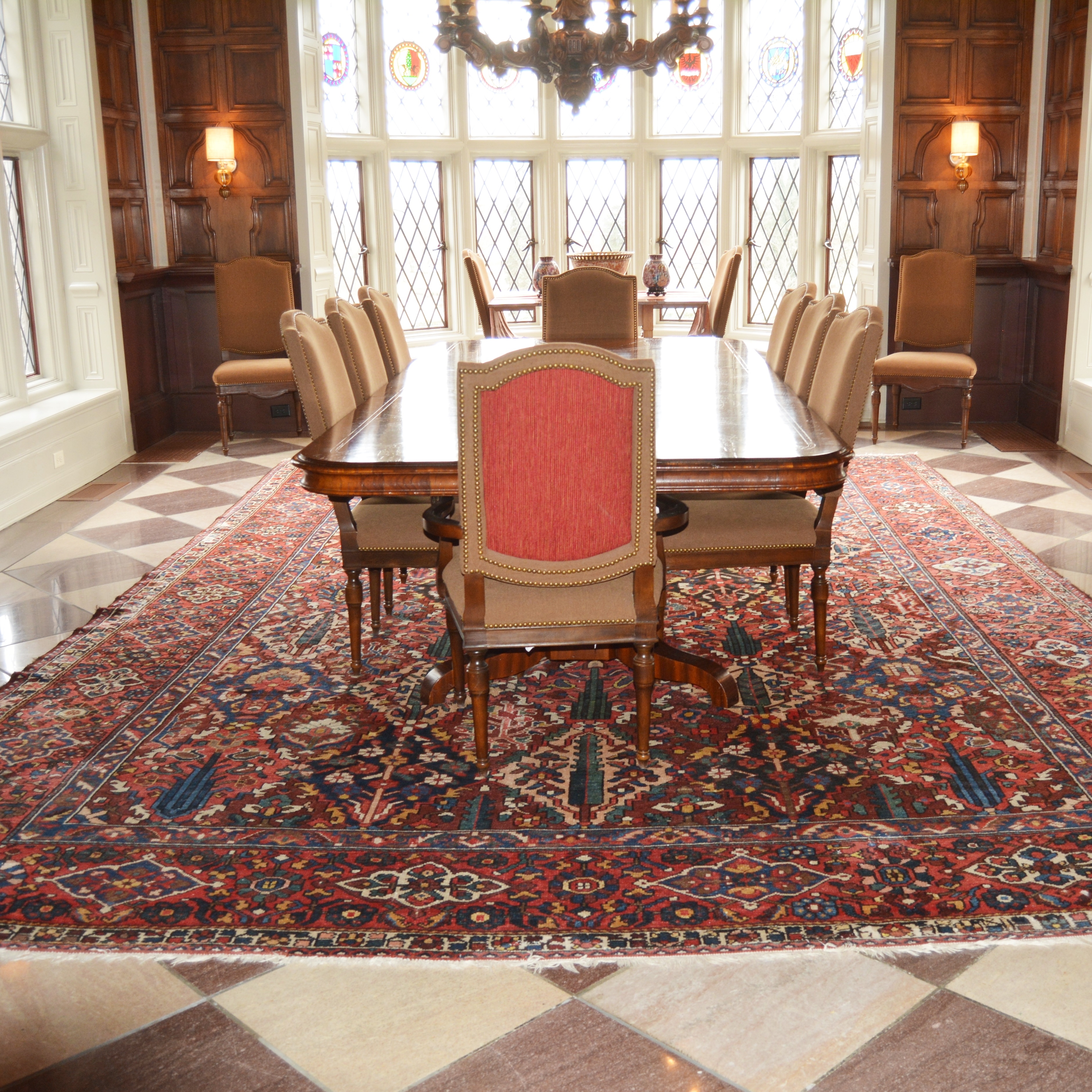 Hand-Knotted Bakhtiari Garden Panel Wool Palace Sized Rug