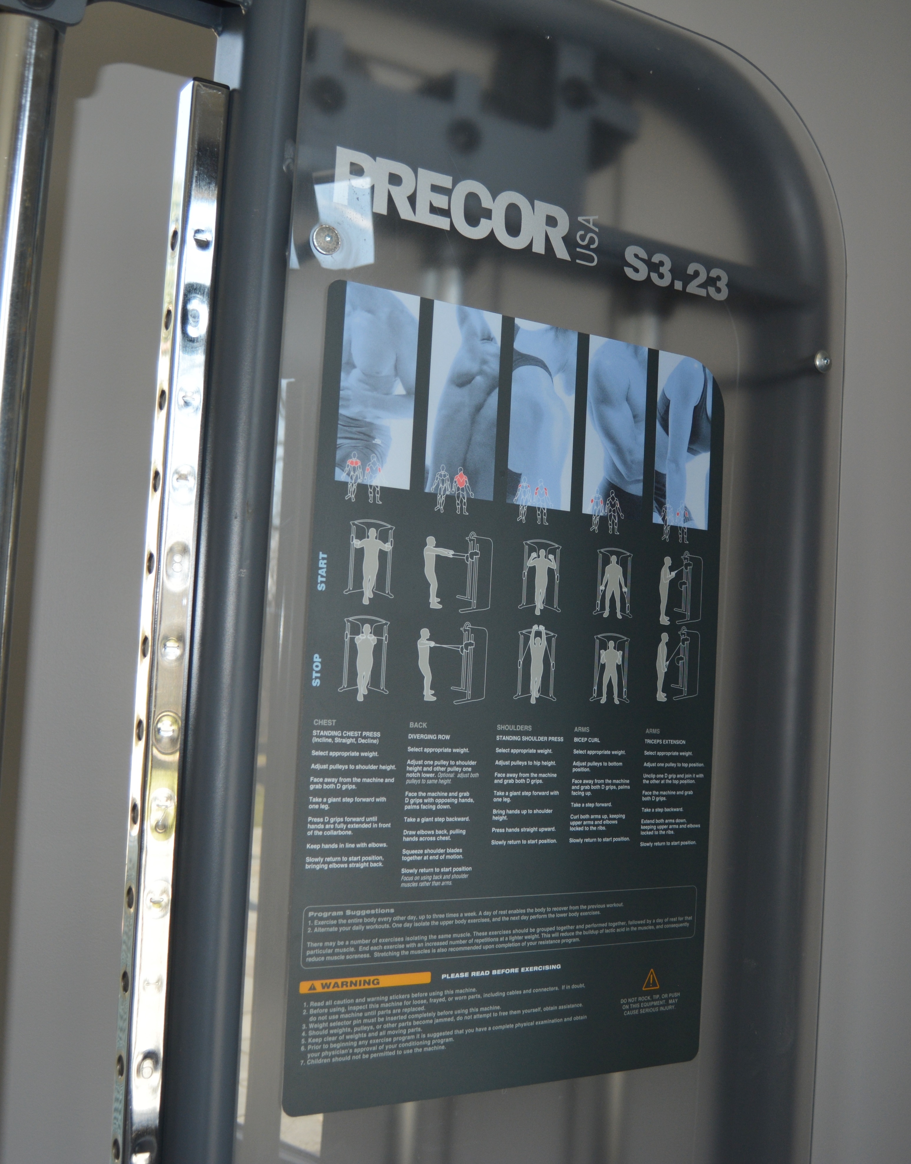 Precor S3.23 Functional Trainer Weight System and Bench Combination