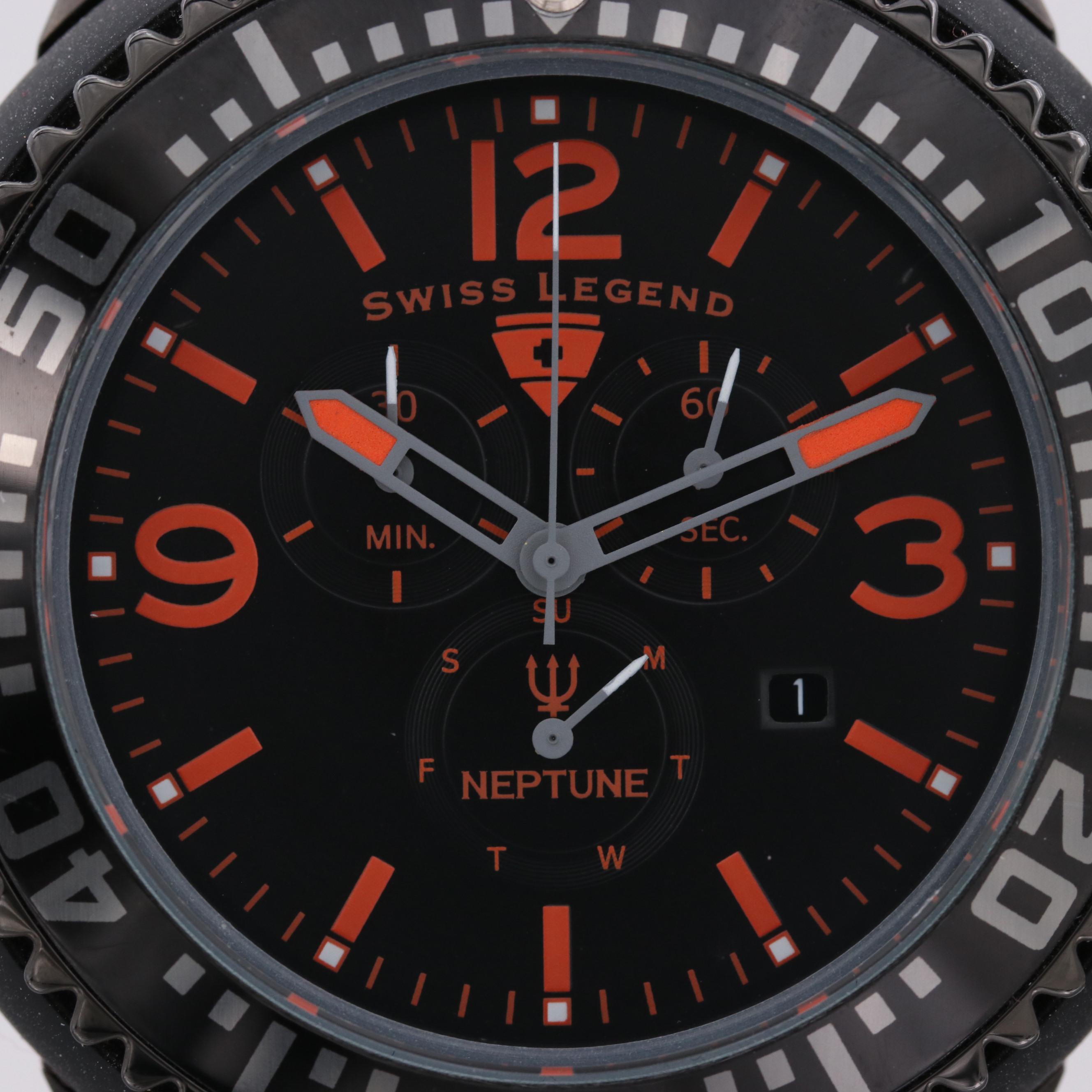 Swiss Legend Neptune Stainless Steel Quartz Chronograph Watch