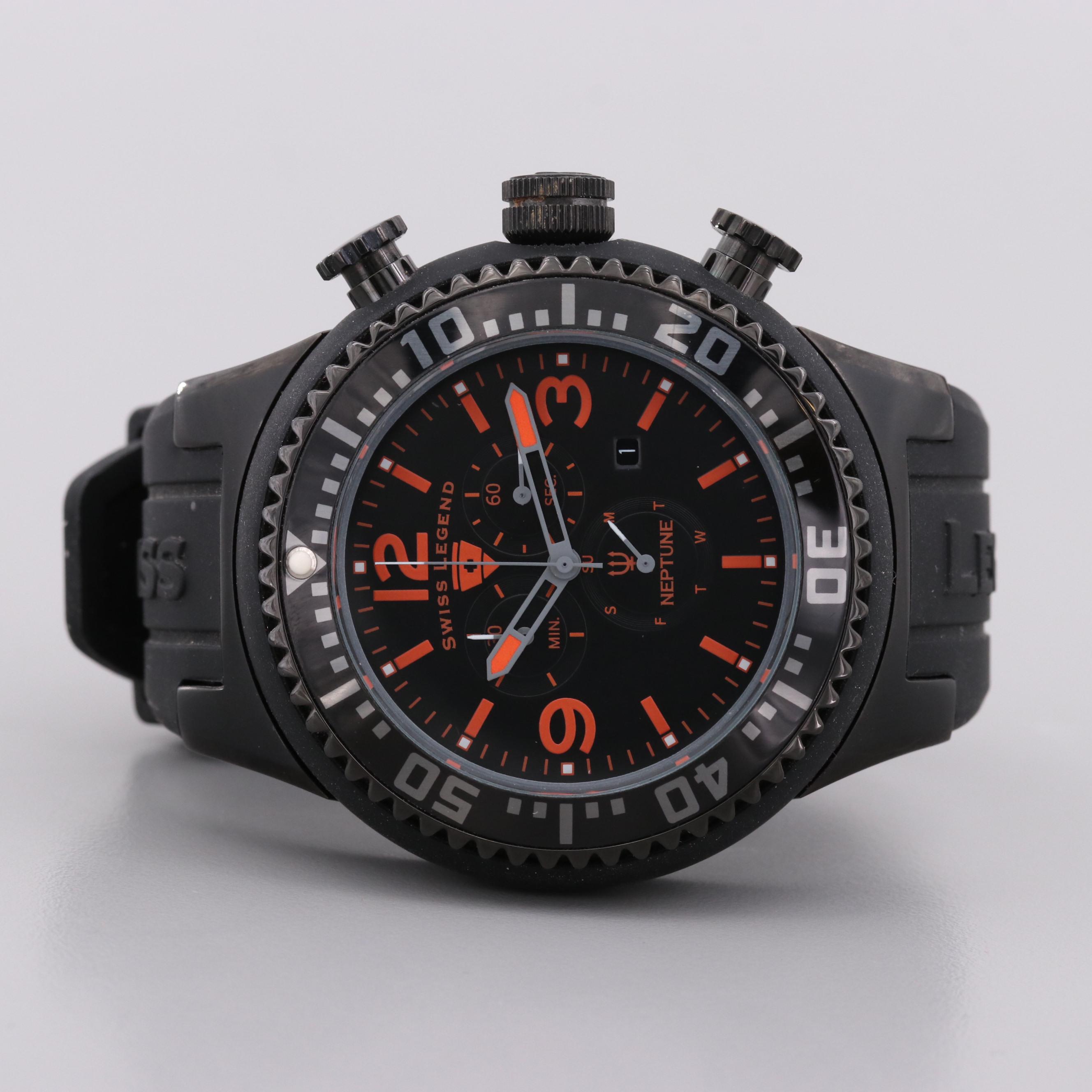 Swiss Legend Neptune Stainless Steel Quartz Chronograph Watch