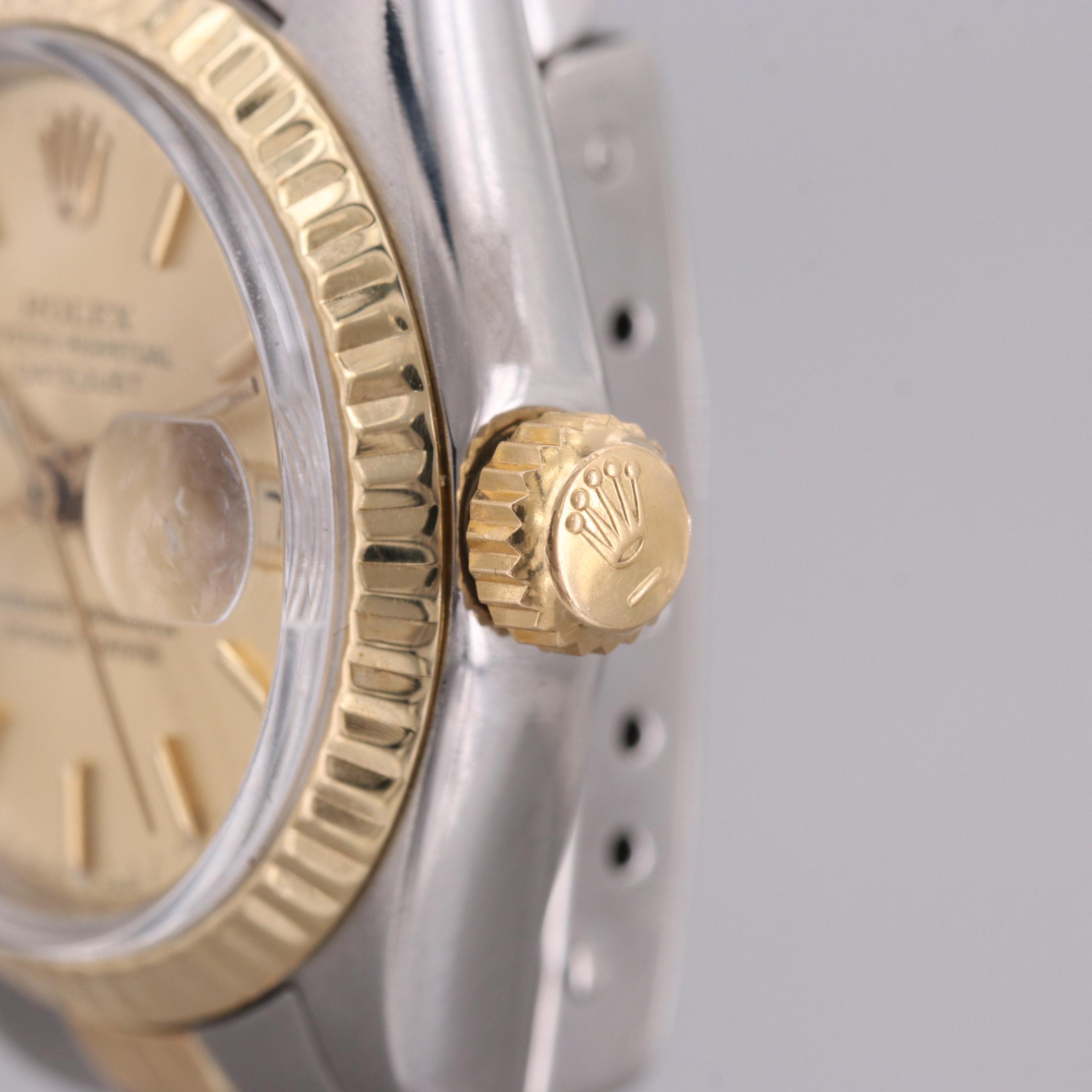 Rolex Datejust Stainless Steel and 18K Yellow Gold Watch, 1978