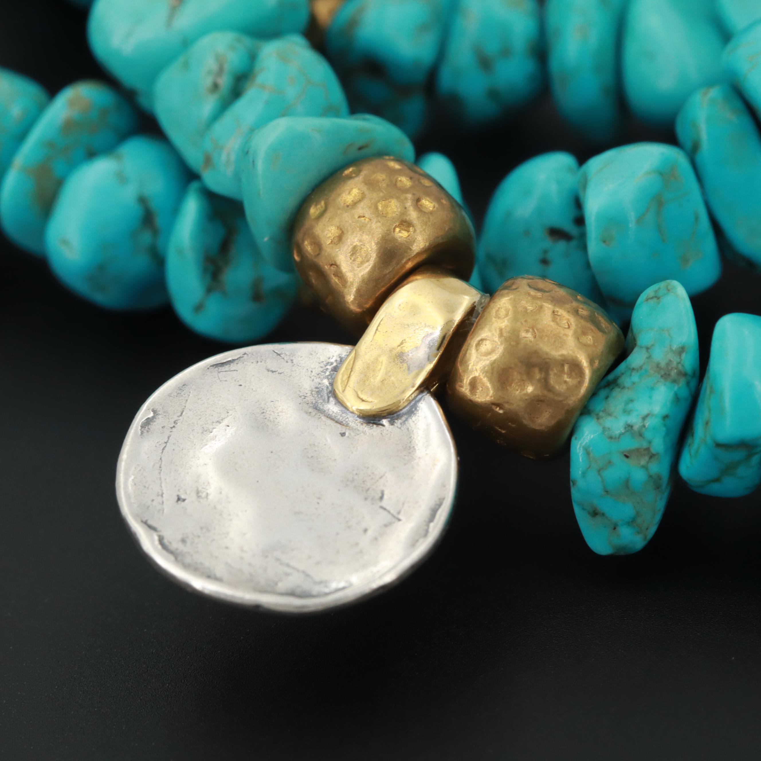 Magnesite Nugget Bracelets with Sterling Silver Accents Featuring Silpada