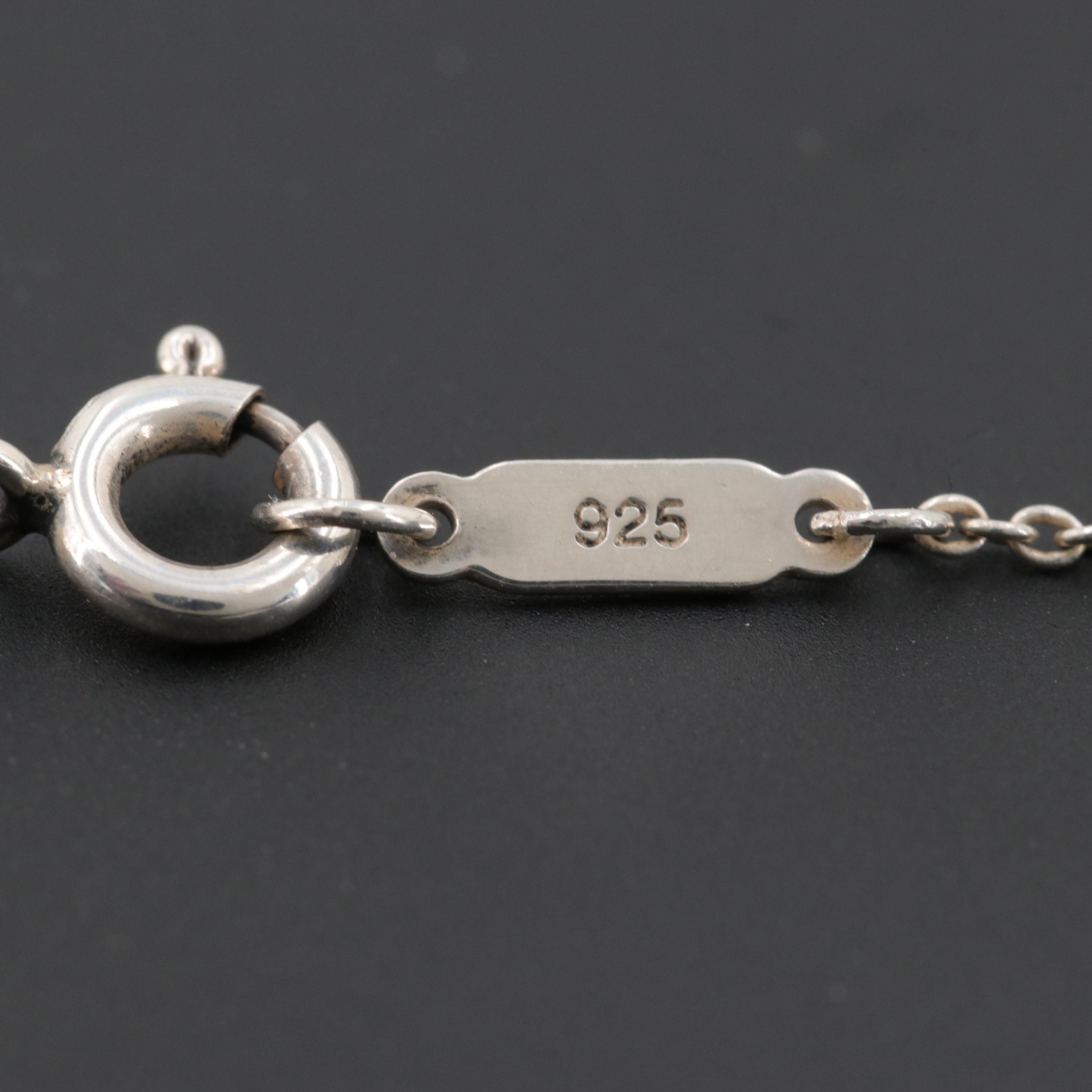 Tiffany & Co. "Return to Tiffany" Sterling Silver Double Heart Pendant Necklace