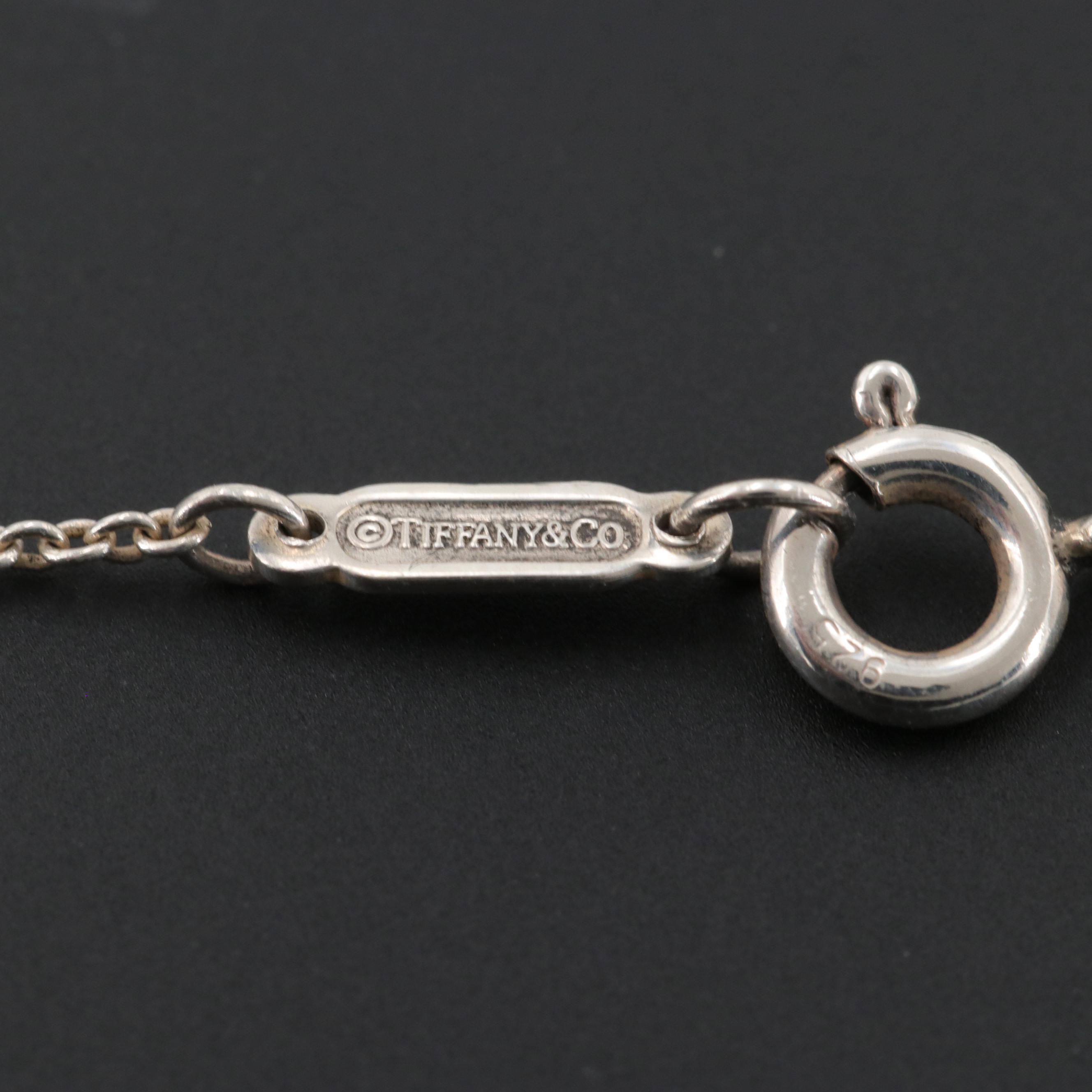 Tiffany & Co. "Return to Tiffany" Sterling Silver Double Heart Pendant Necklace