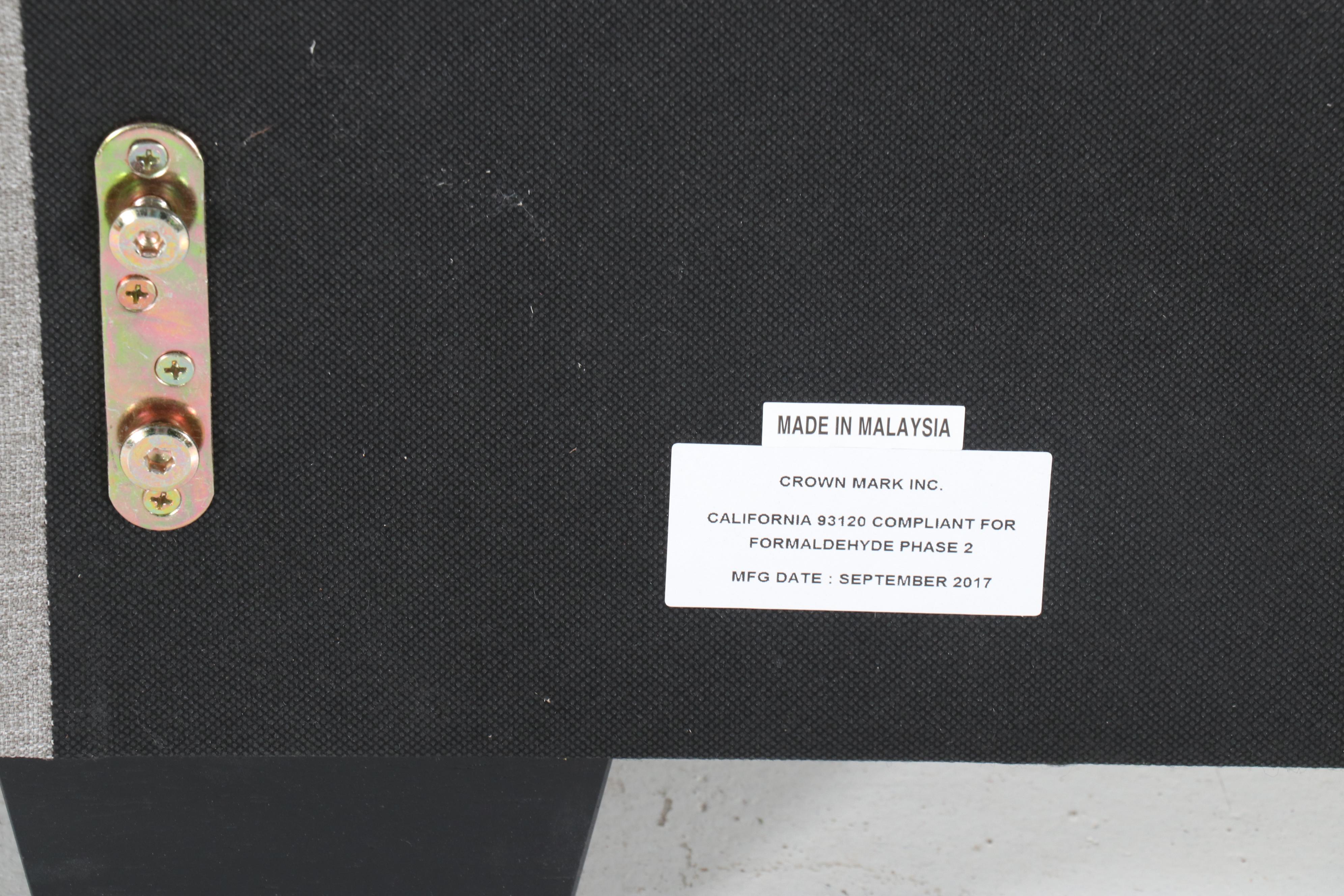 Contemporary Crown Mark Fabric Upholstered Button Tufted Queen Size Headboard