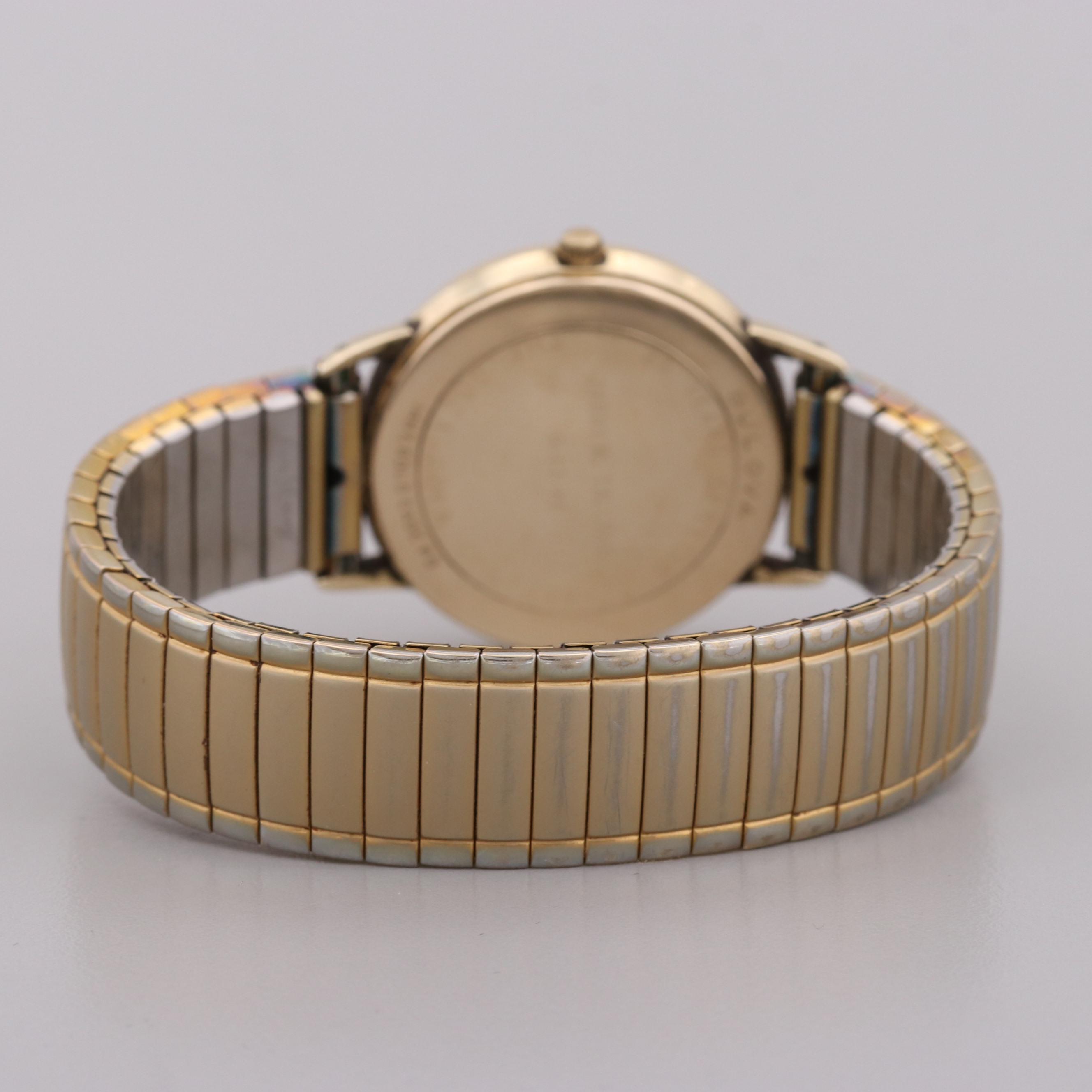 Vintage Bulova Accutron 14K Yellow Gold Quartz Watch with Day and Date